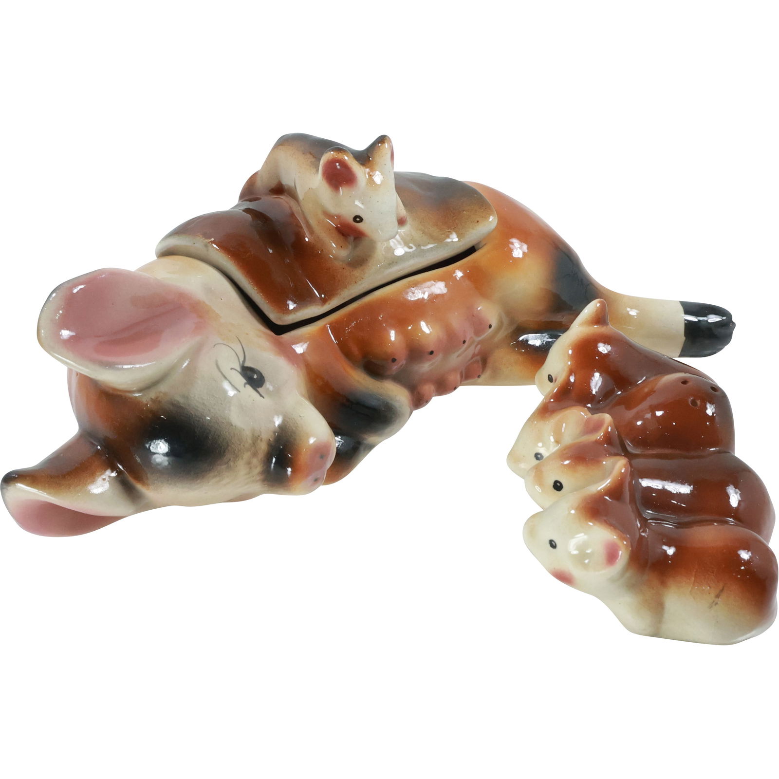 Vintage Porcelain Set: Pig and the Piglets (1 of 16)