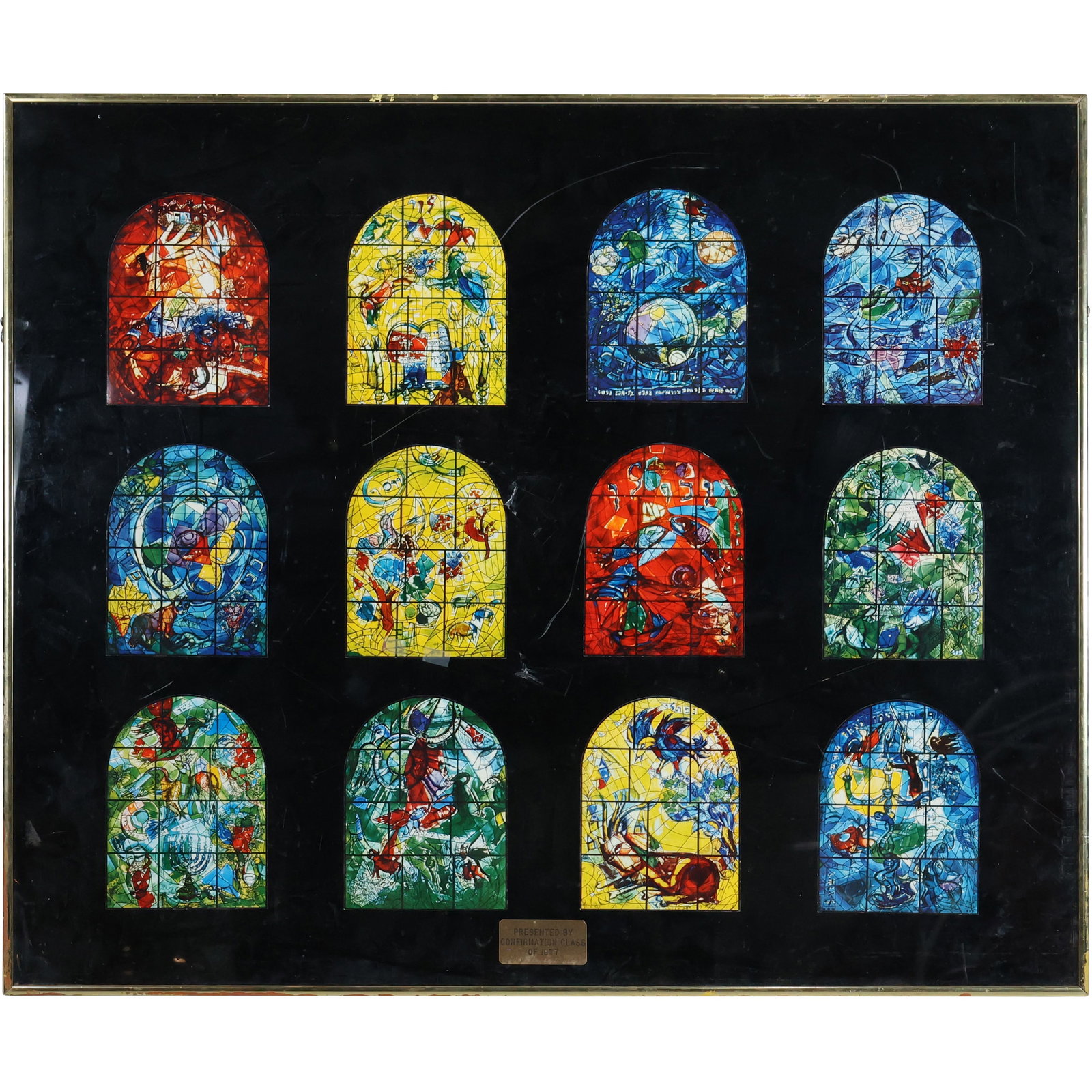 Marc Chagall, Color Framed Lithograph, 12 Stained Glass Windows Jerusalem (1 of 19)