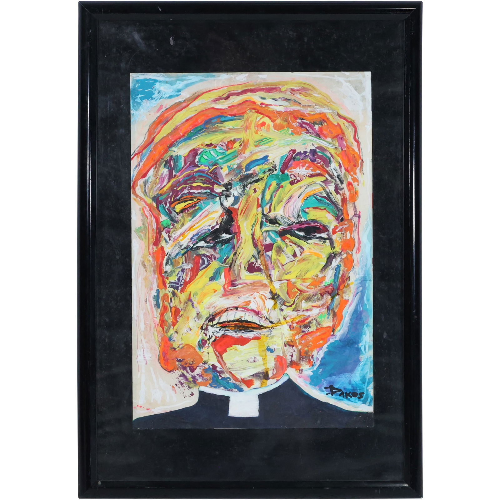 Dakos De Sax, aka Darlyne Sax 20th C. Florida, Oil Painting Abstract Face Portrait (1 of 10)