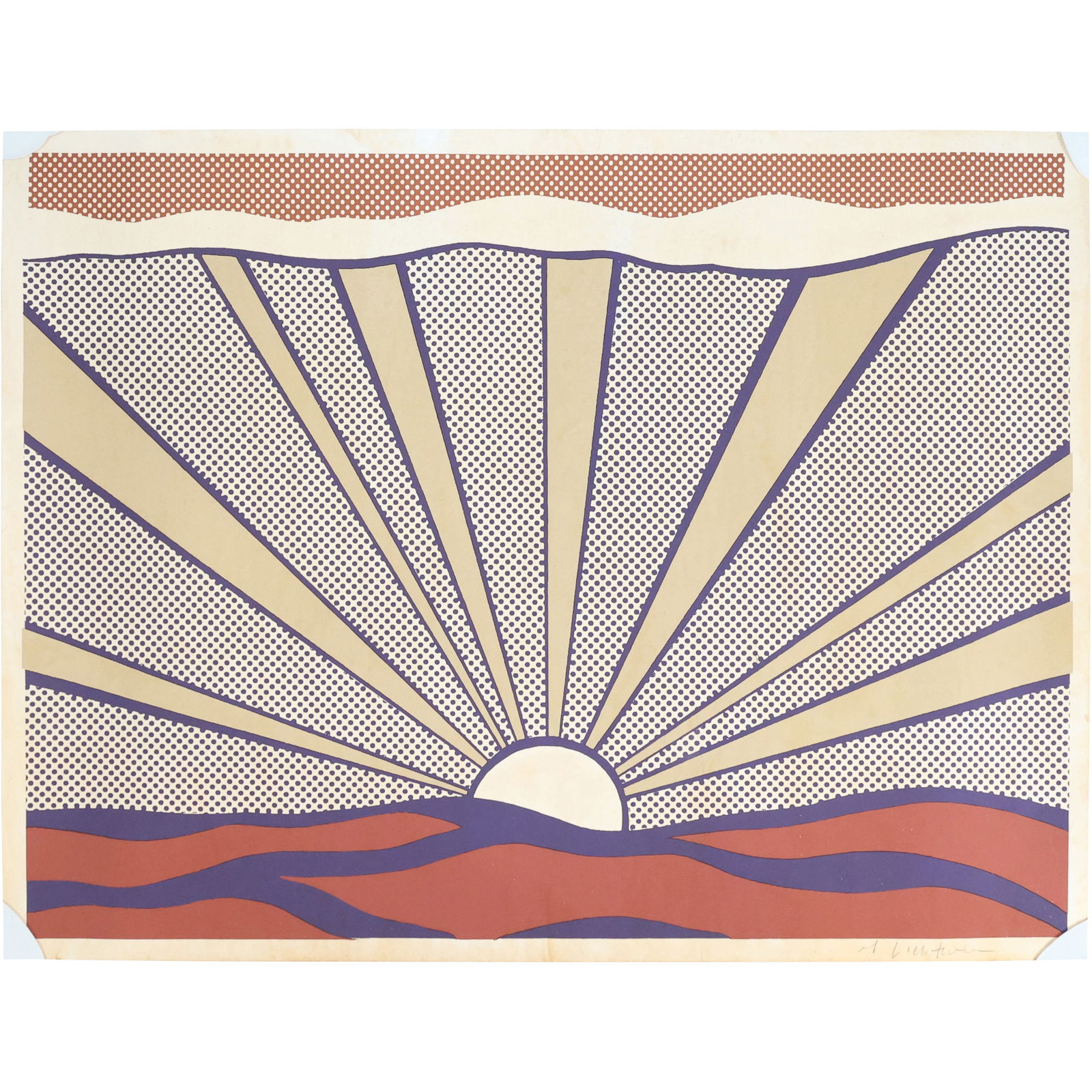 Roy Lichtenstein "Sunrise" Lithograph Print 18.25 in. x 24.25 in. (1 of 10)