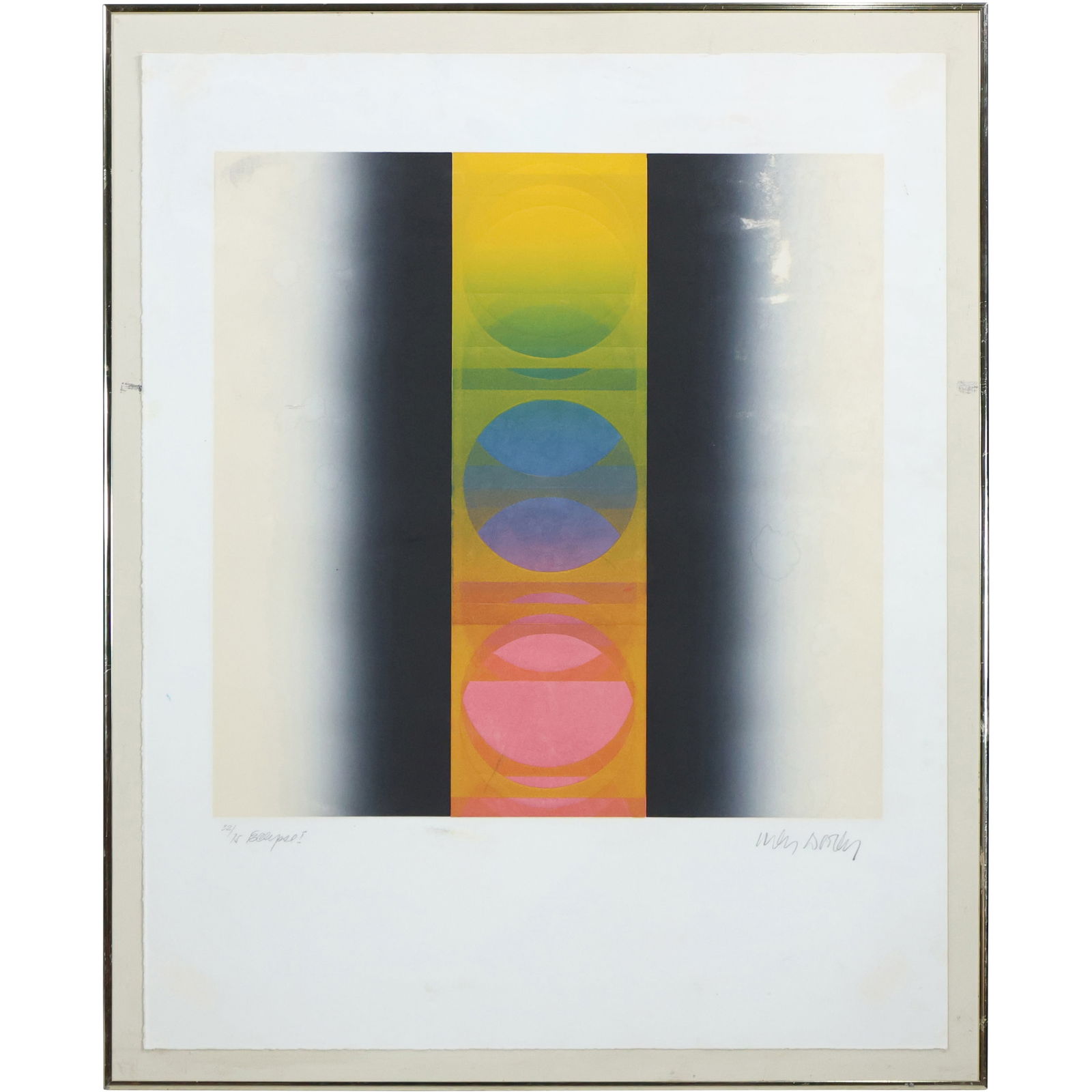 Carlos Davila, Peru, Abstract Etching with Intaglio, titled: Eclipse I (1 of 17)