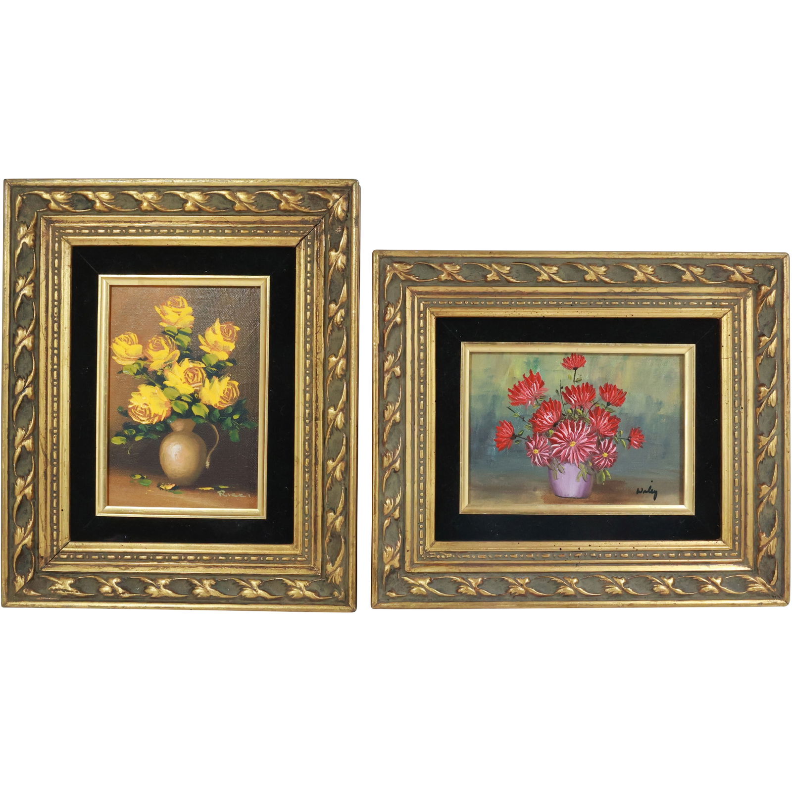 [2] Small 20th C. Still Life Oil Paintings, Both Artist Signed and Framed (1 of 15)