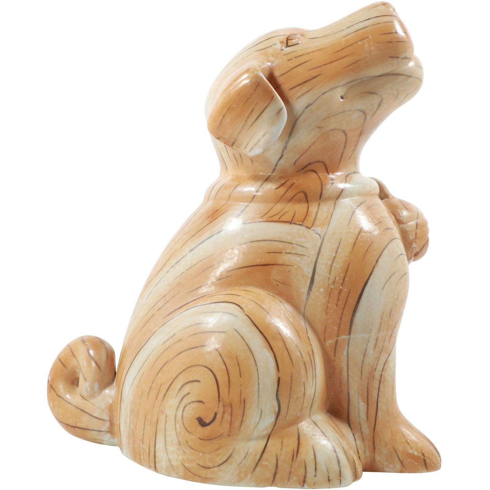Chinese Ceramic Dog Labrador Retriever Dog Statue, Signed on Base, 9.5 in. height x 8 in. wide: Chinese Ceramic Dog Labrador Retriever Dog Statue, Signed on Base, 9.5 in. height x 8 in. wide. size: 9.5x8 shelf: C