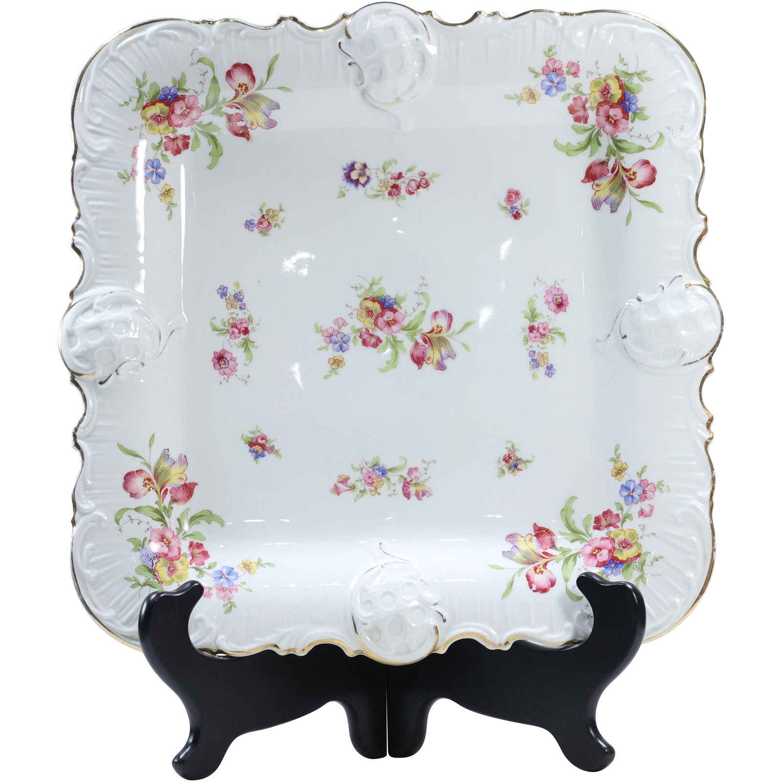 R C Rosenthal Kronach-Germany Moliere Fine Porcelain Serving Platter with Flowers 13.5 in. dia. (1 of 8)