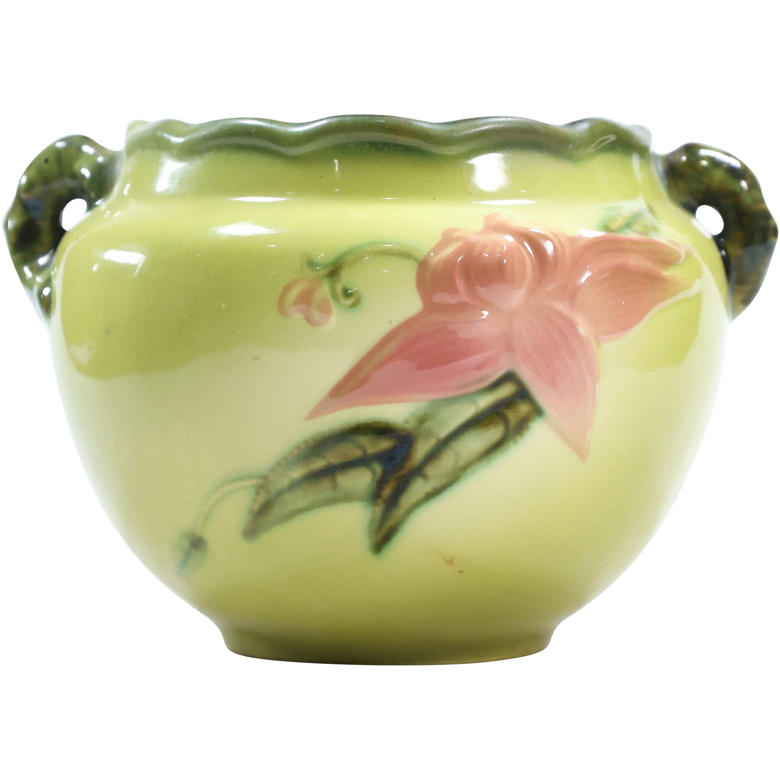 Hull USA Pottery Woodland Jardiniere Planter 7.25 in. diameter: Hull USA Pottery Woodland Jardiniere Planter 7.25 in. diameter. size: 5 x 7.25 x 6 shelf A