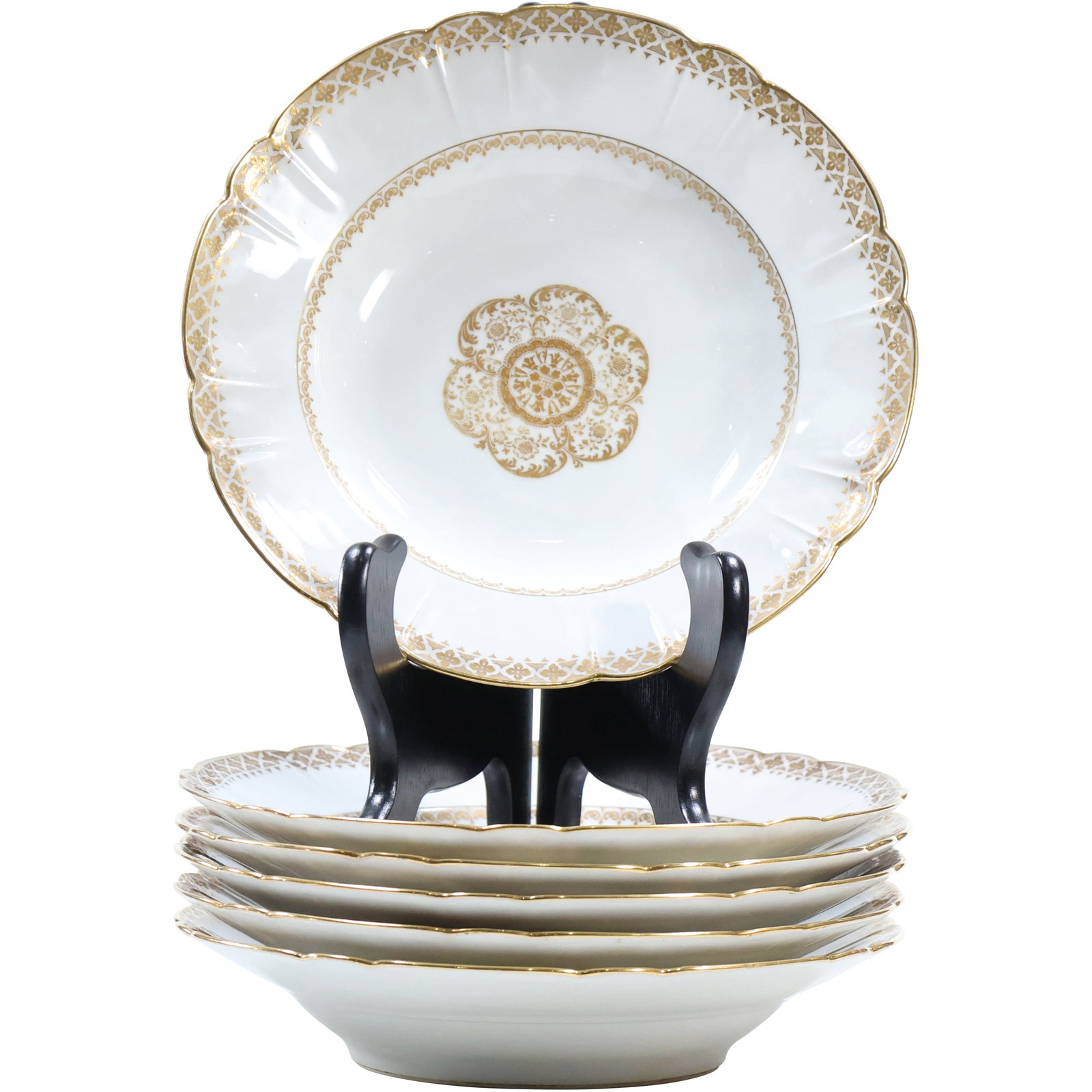 Set 6 Haviland & Co. Limoges Fine Porcelain Plates 9.25 inches diameter: Set 6 Haviland & Co. Limoges Fine Porcelain Plates 9.25 inches diameter. size: 2 x 9.25 shelf B