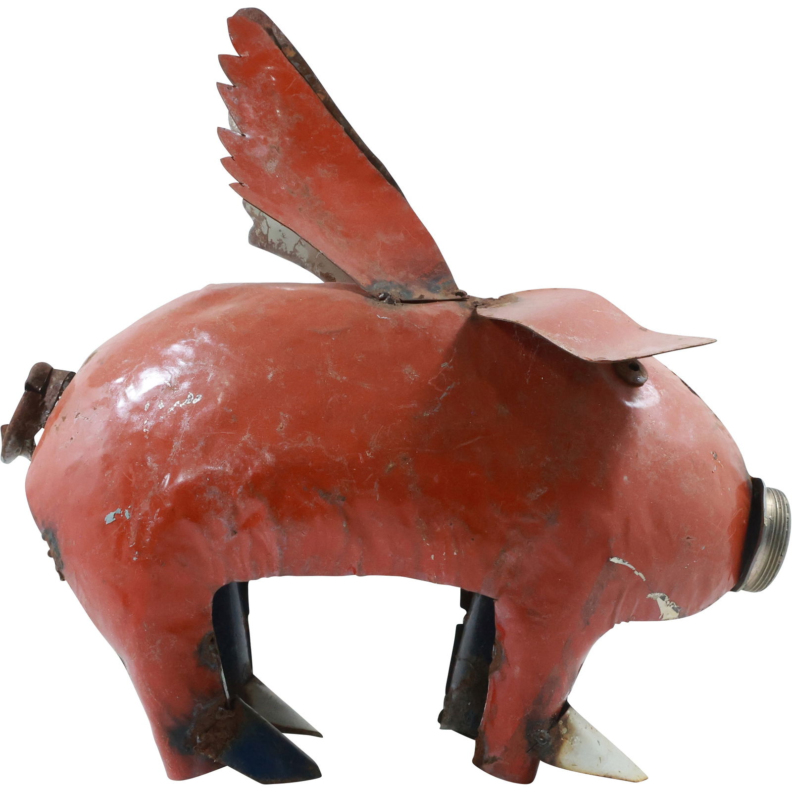 Folky Tin Flying Pig Garden Ornament 17.25 in. x 17.25 in. (1 of 18)