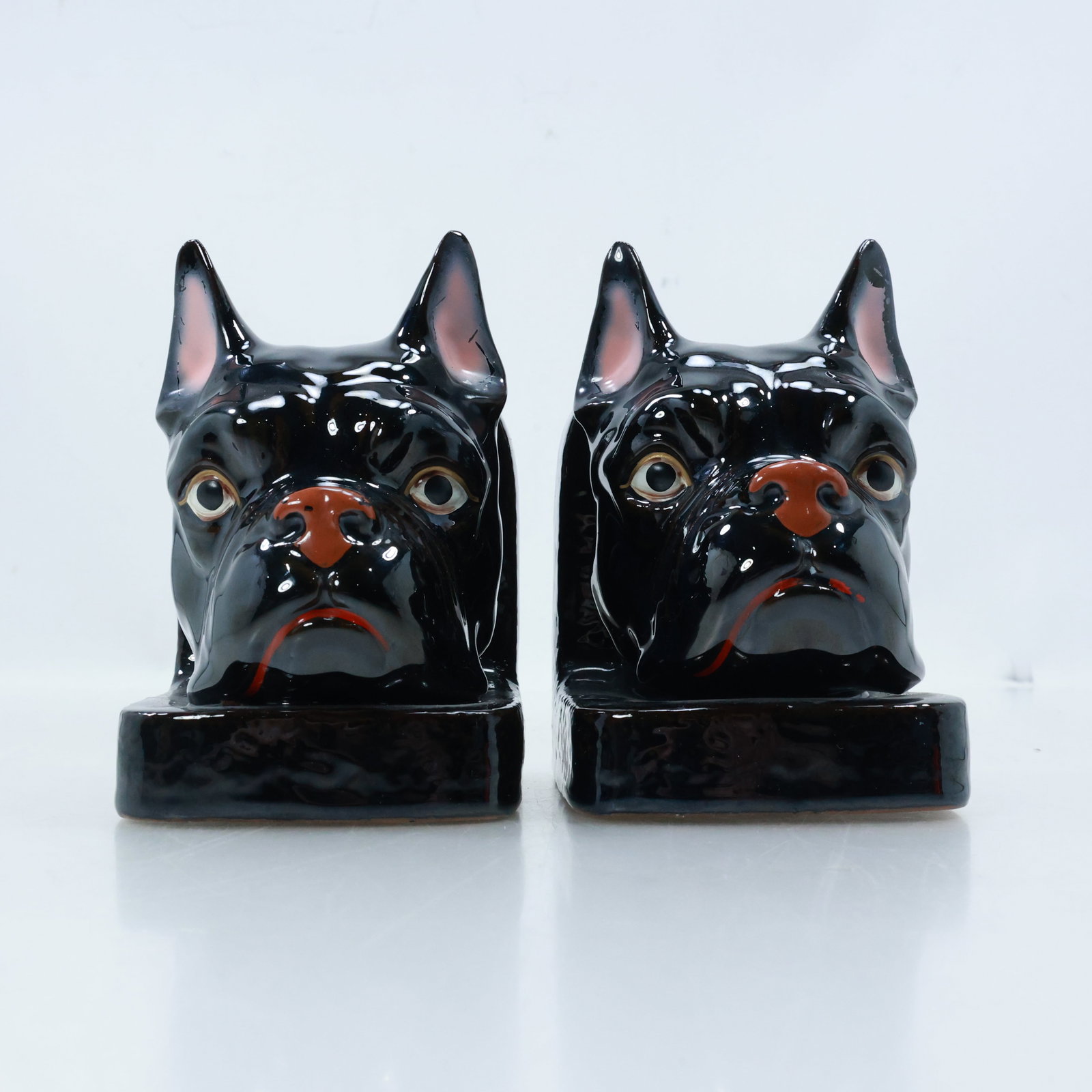 Wales Japan Ceramic Glazed French Bulldog Bookends (1 of 20)