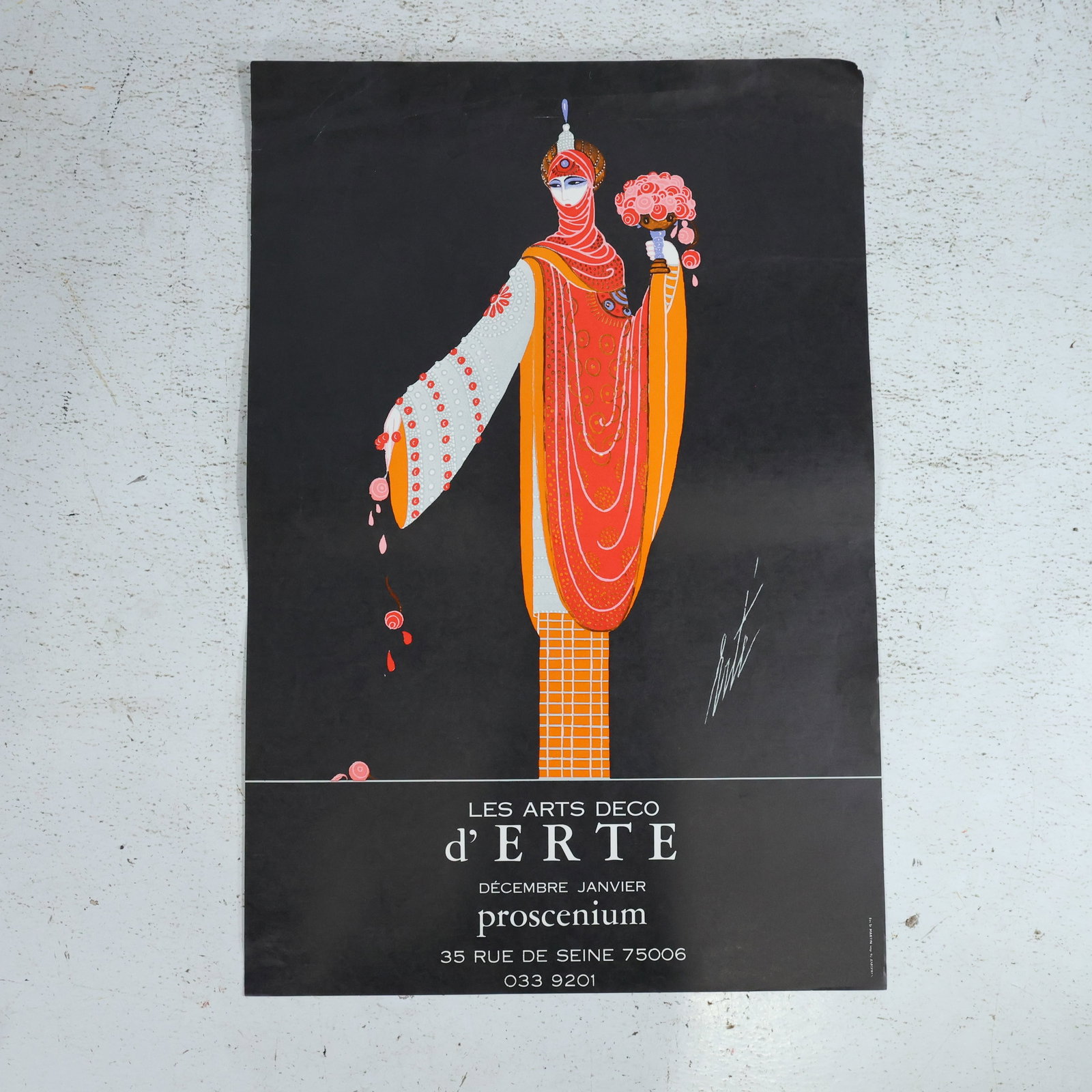 ERTE - Vintage Les Artes Deco D'erte Exhibition Poster Proscenium Paris 29.5 in. x 19.75 in. (1 of 12)