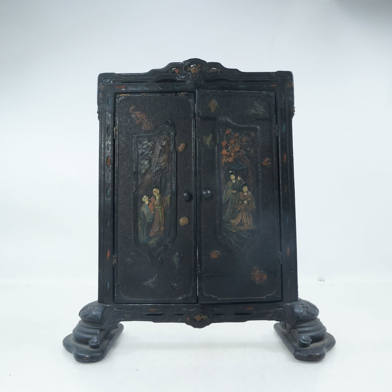 Gutta Percha Chinese Manchu Dynasty Picture Frame Vanity 12.25 in. height x 11.25 in. wide (1 of 15)