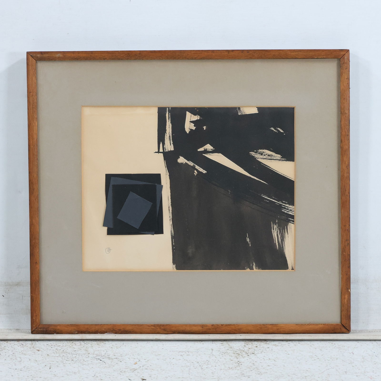 Manner of Franz Kline ,Untitled, Black Ink Abstract , Framed (1 of 11)