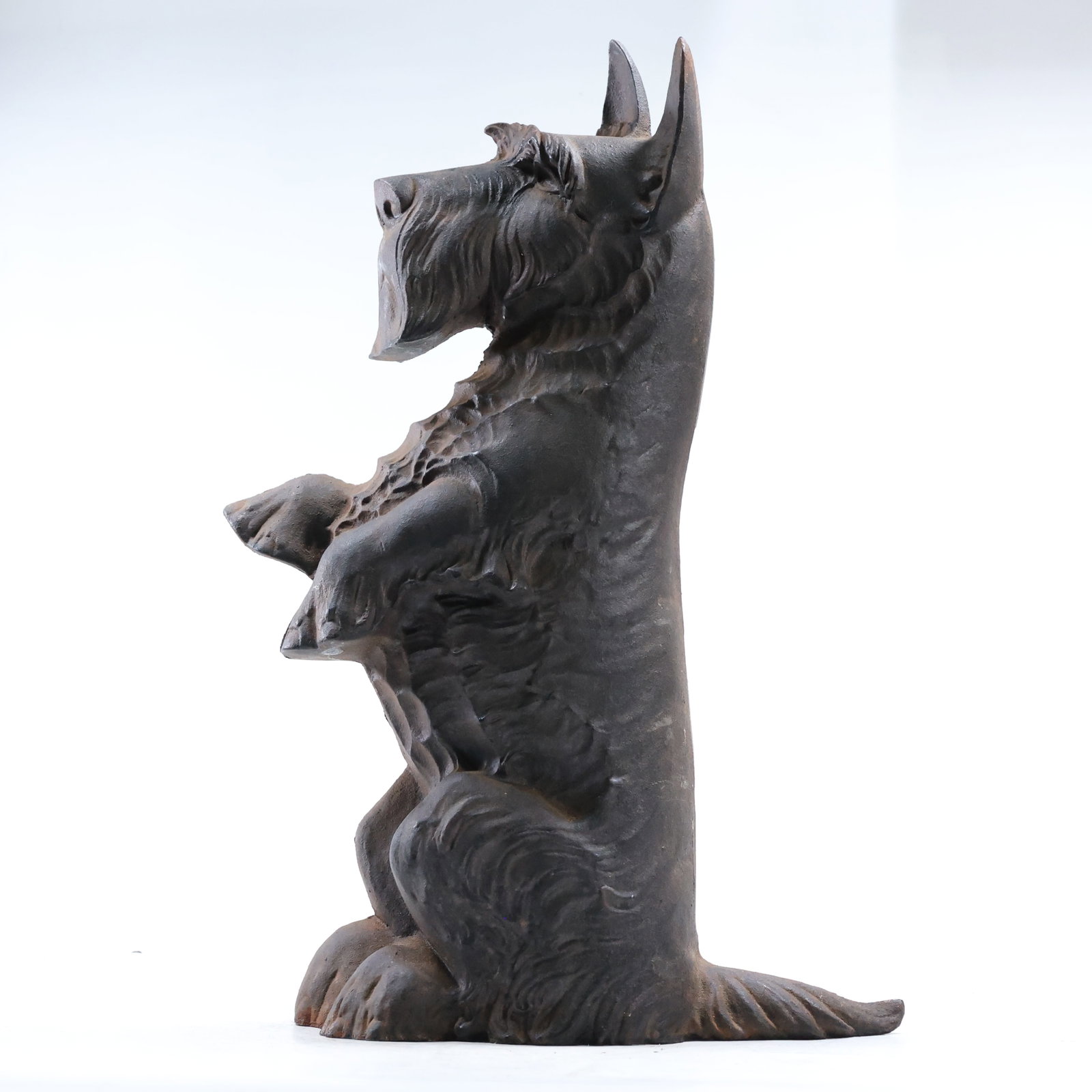 Novelty Cast Iron Upright Scotty Dog Doorstop in Original Black Paint 16.5 inches height x 10.25 in. (1 of 9)
