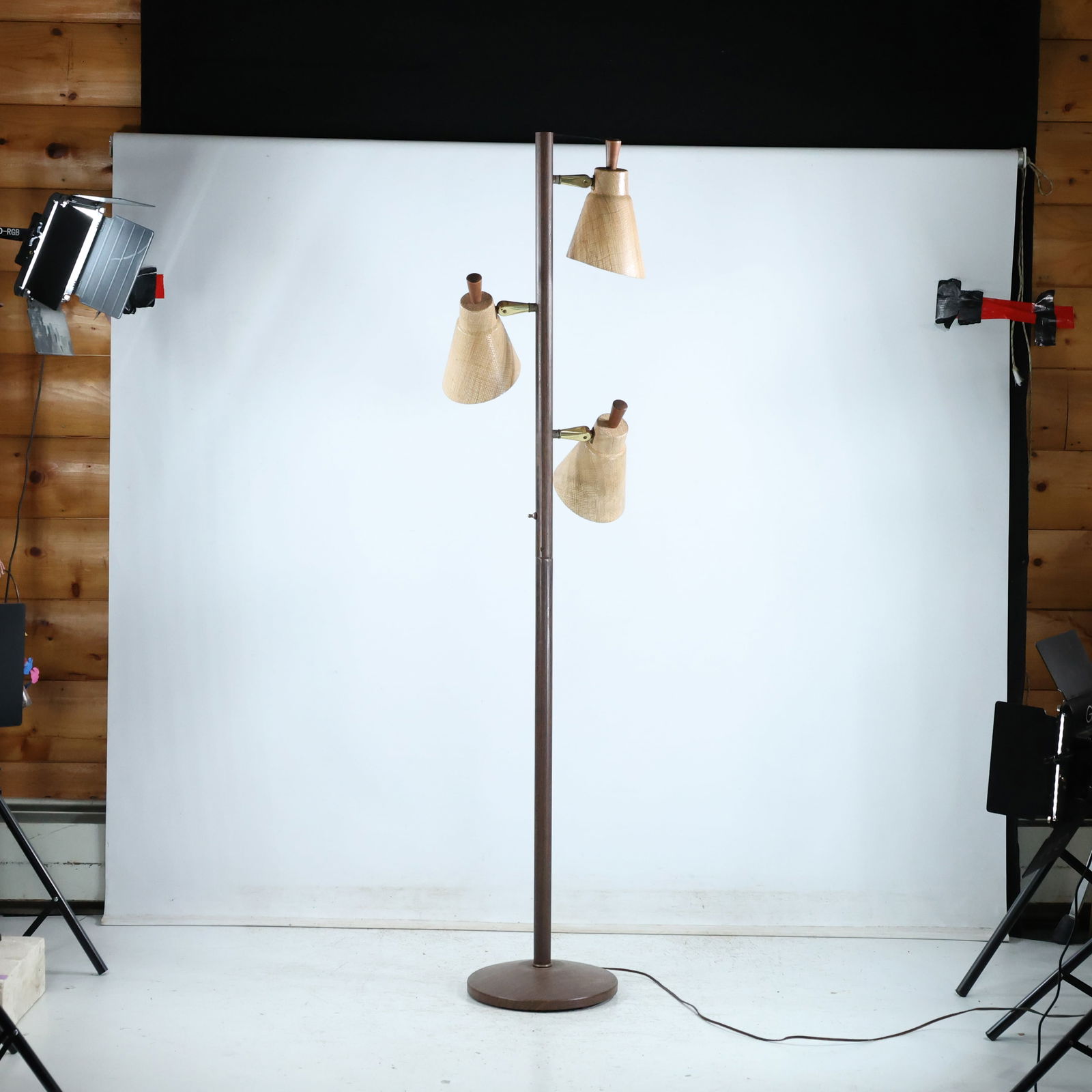 Mid-Century Modern 3-Light Pole Lamp 62 inches height (1 of 13)