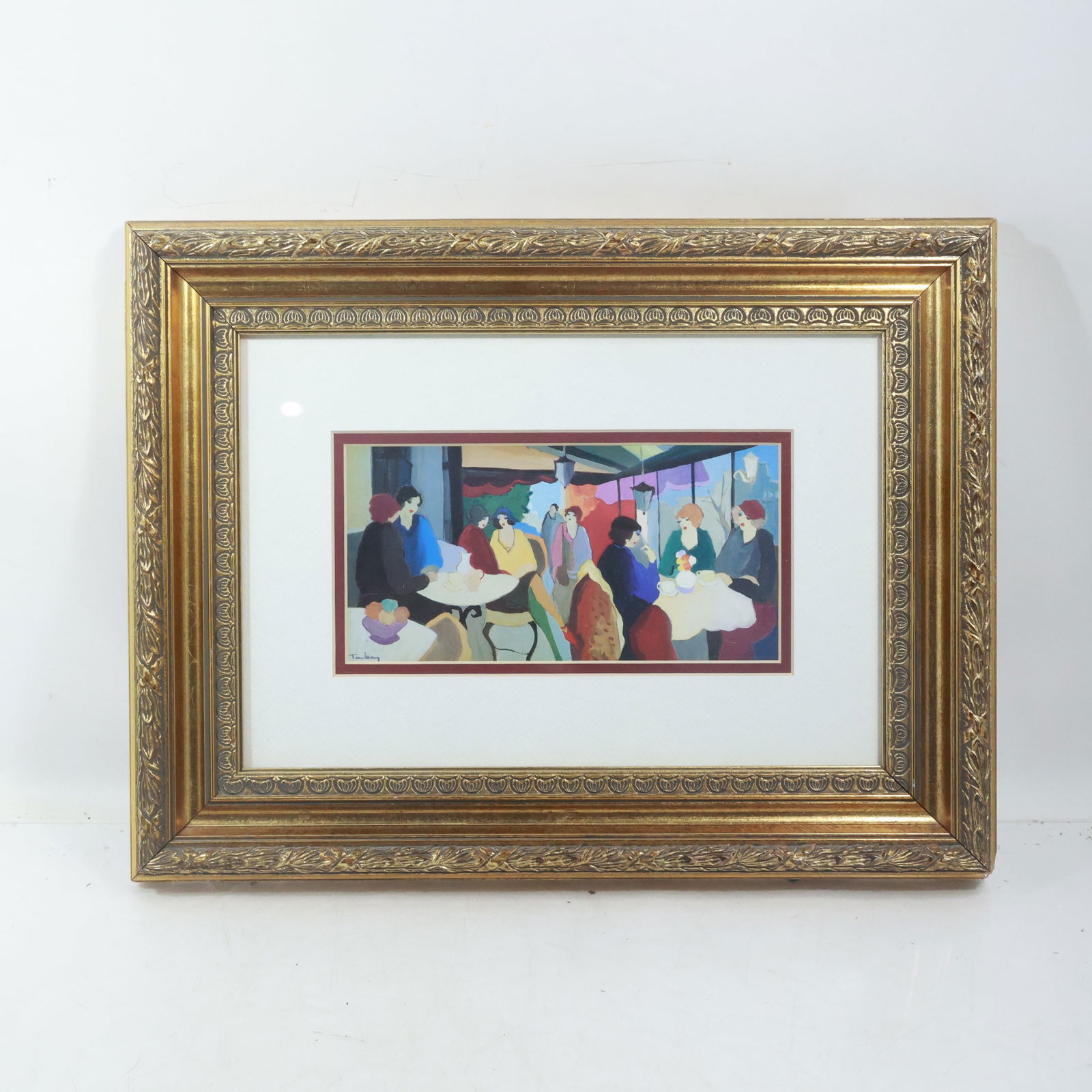 ITZCHAK TARKAY "St. Germain 2" Lithograph Women in Cafe Framed (1 of 15)