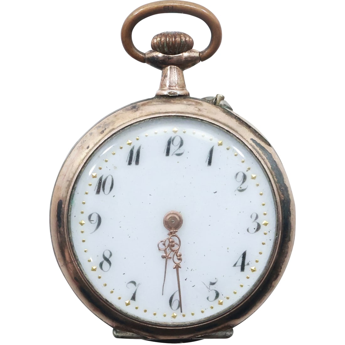 Piemontoir 800 Cylindre 10 Rubies #198937 Ladies Victorian Pocket Watch, Crescent hallmark (1 of 15)