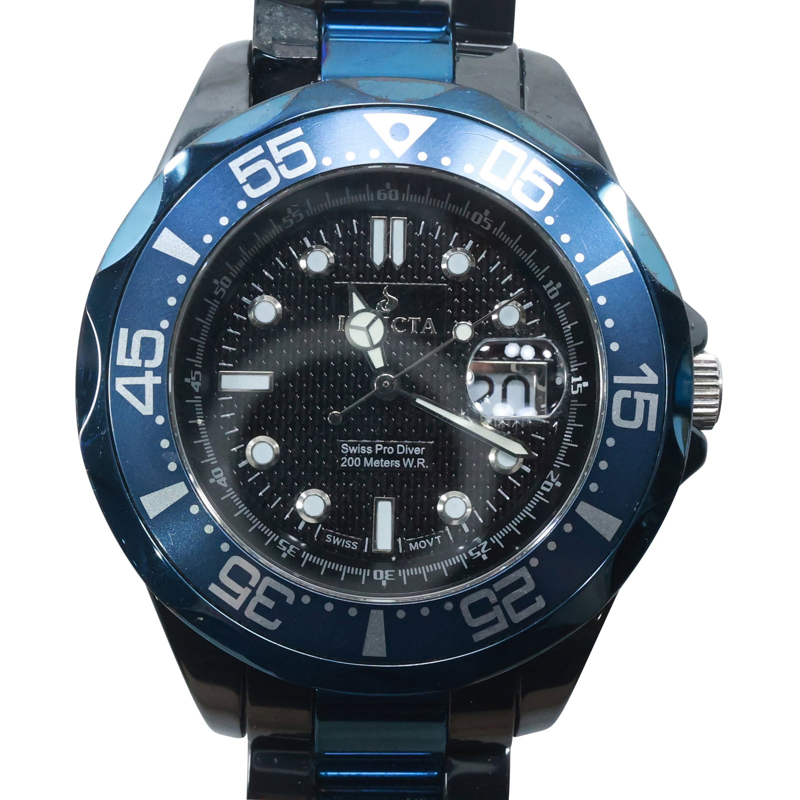 INVICTA Swiss Movement Sapphire Crystal 200 Meter 4579 Wristwatch 2 in. x 1 3/4 in.: INVICTA Swiss Movement Sapphire Crystal 200 Meter 4579 Wristwatch 2 in. x 1 3/4 in.