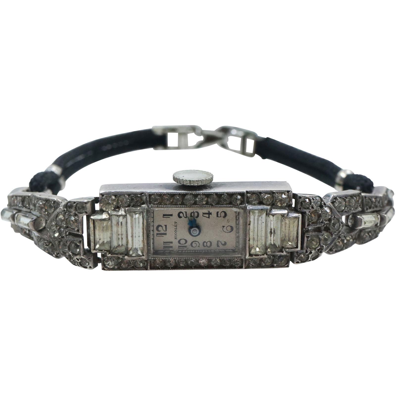 Ciner Sterling Silver and CZ Ladies Dress Watch 6 1/2 in. x 1/2 in.: Ciner Sterling Silver and CZ Ladies Dress Watch 6 1/2 in. x 1/2 in.