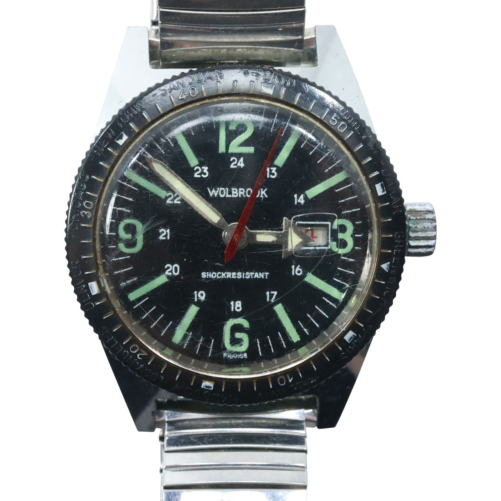 Vintage Wolbrook Skindiver Manuel-Wind Wristwatch, Made in France, Antimagnetic, works (1 of 11)