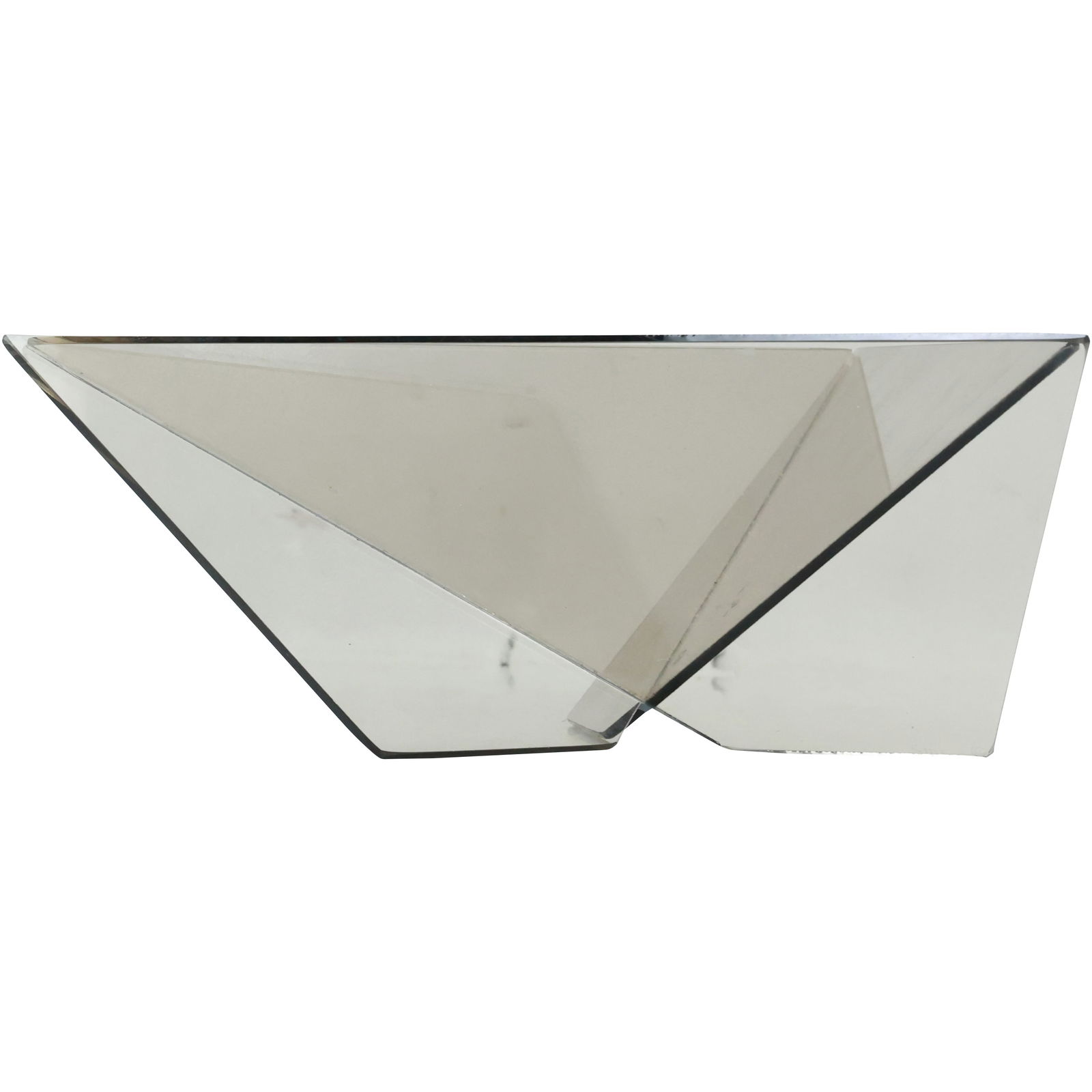 Sculptural Postmodern Glass Bowl by John Seitz for Side Three Studio 1988; 12 inches length (1 of 15)