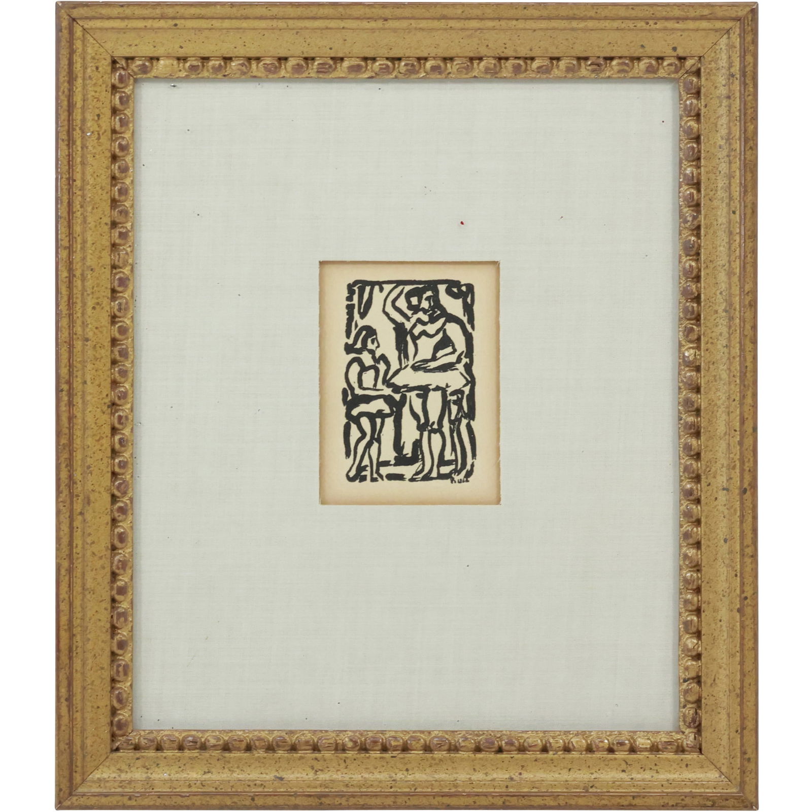 "Dancers" Woodblock by Georges Rouault, Signed Lower Right in Block, Gallery Framed (1 of 17)