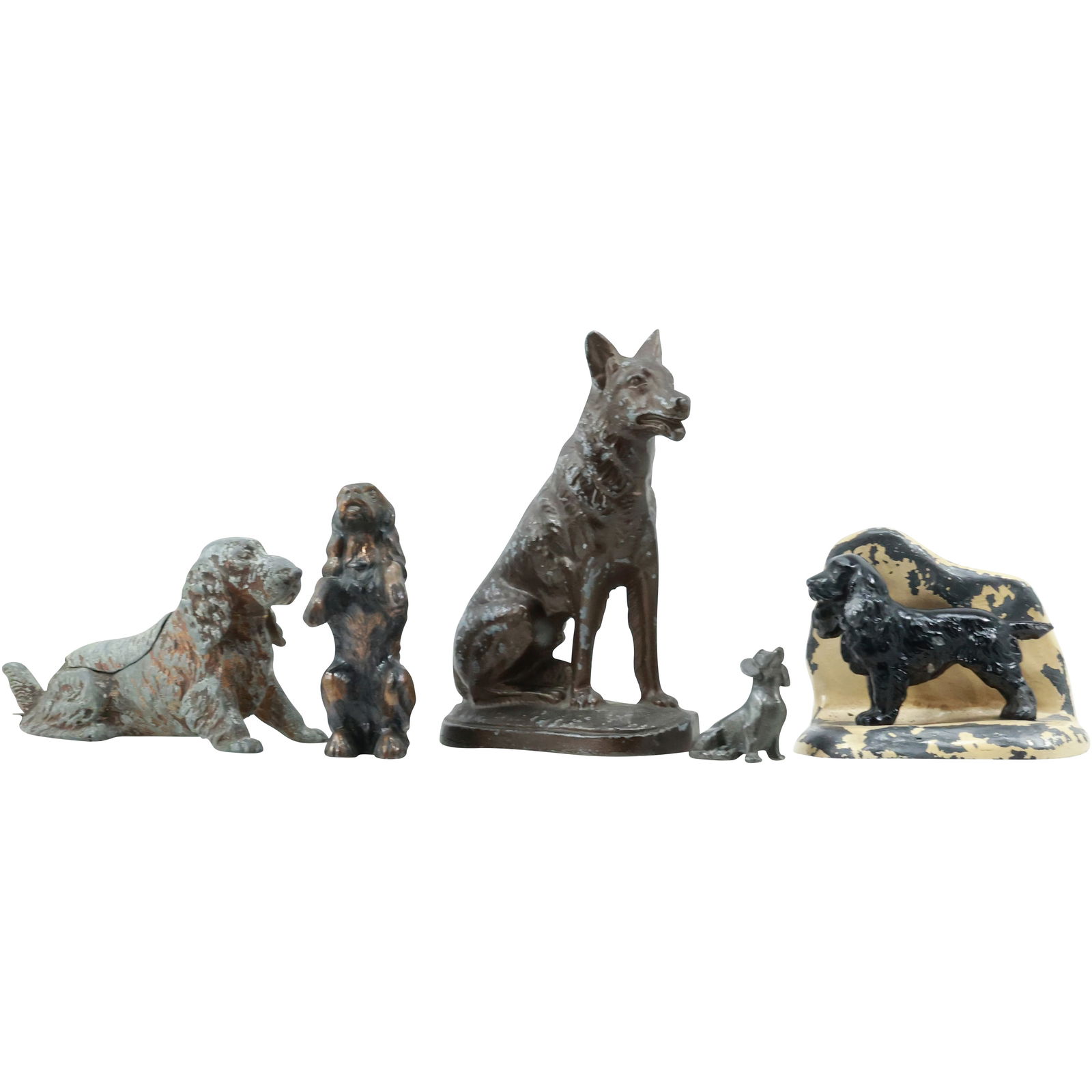5 Assorted Vintage Cast Metal DOG Figures, Statues (1 of 20)
