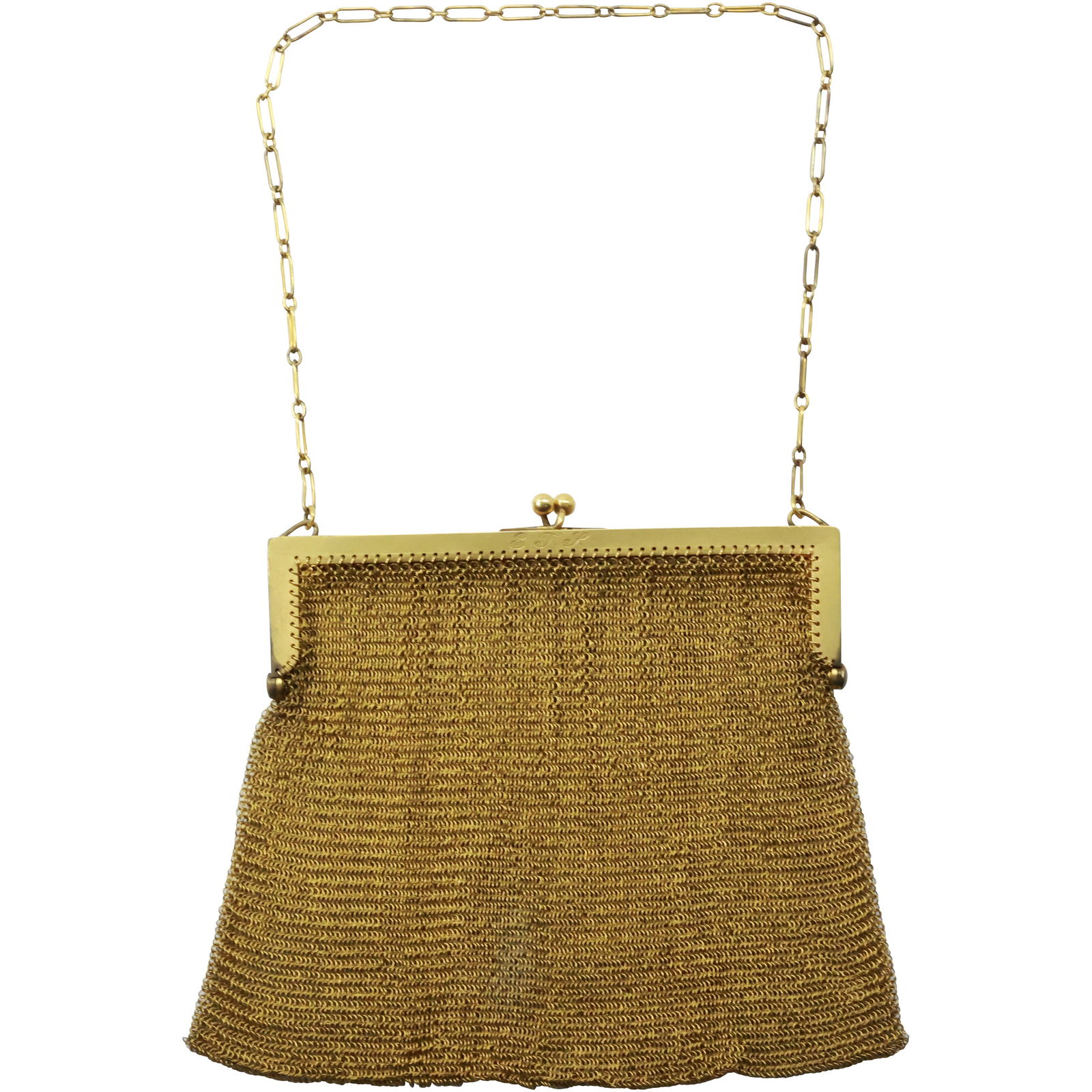 Vintage Gold Filled Mesh Chained Evening Purse (1 of 19)