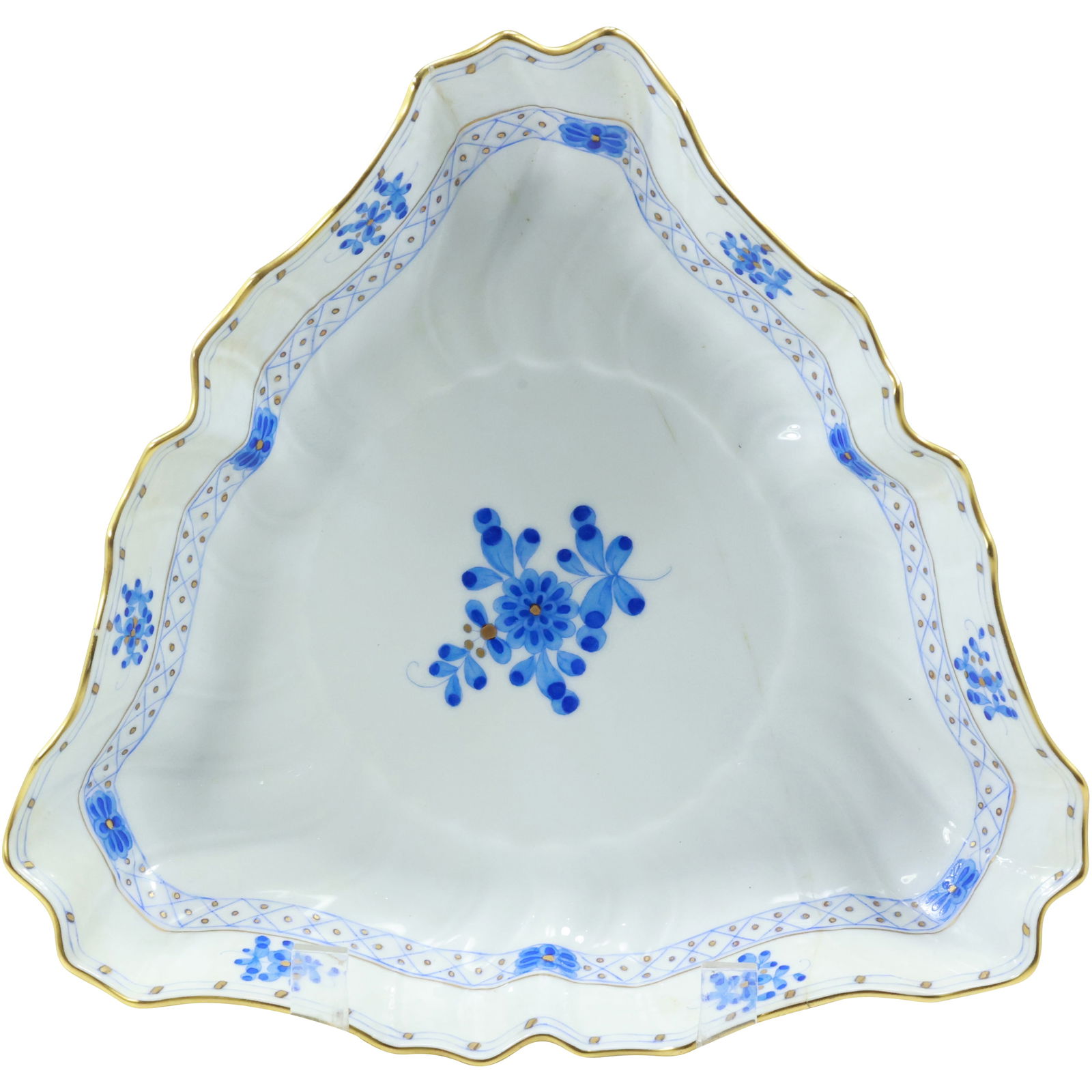 HEREND chinese bouquet triangle vegetable dish (1 of 20)