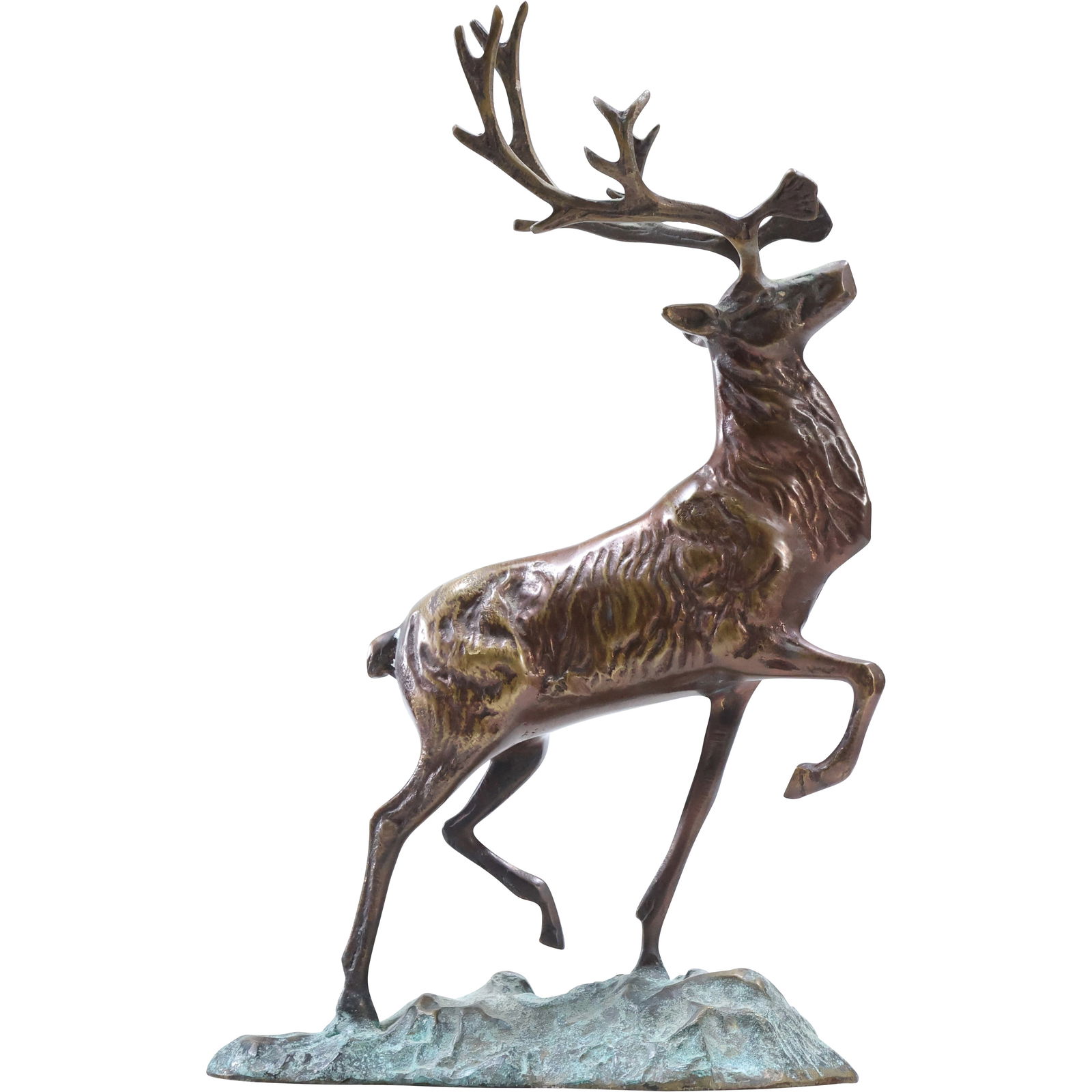 Bronze Elk Figure Statue Sculpture, Good Patina, 13 inches height (1 of 12)