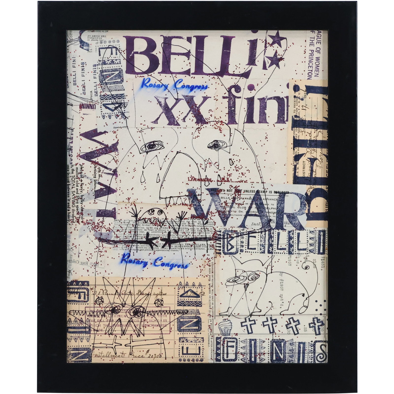 Wayne Cunningham, Mixed Media Abstract Collage, Framed, Listed Artist (1 of 13)