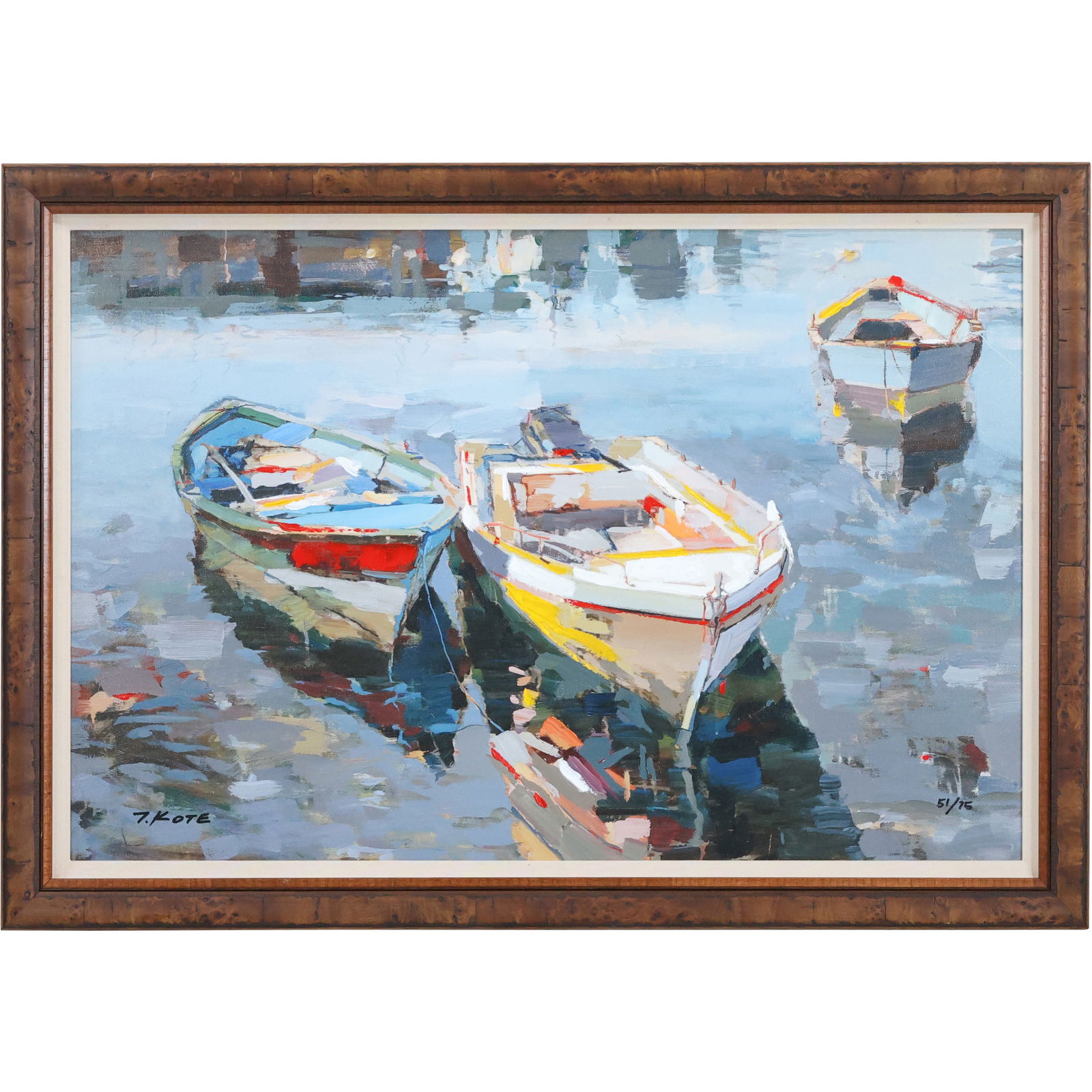 The Return by Josef Kote Contemporary Seascape, Harbor Scenery Serigraph #5/75 (1 of 15)