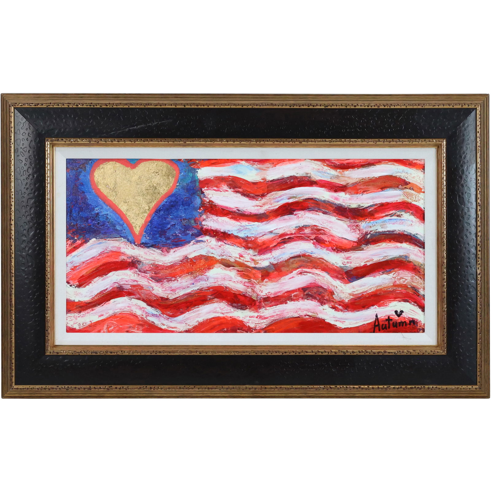 De Forest "Autumn" Heart of Hope, Giclee on Canvas Embellished, Label on Verso, Framed (1 of 12)