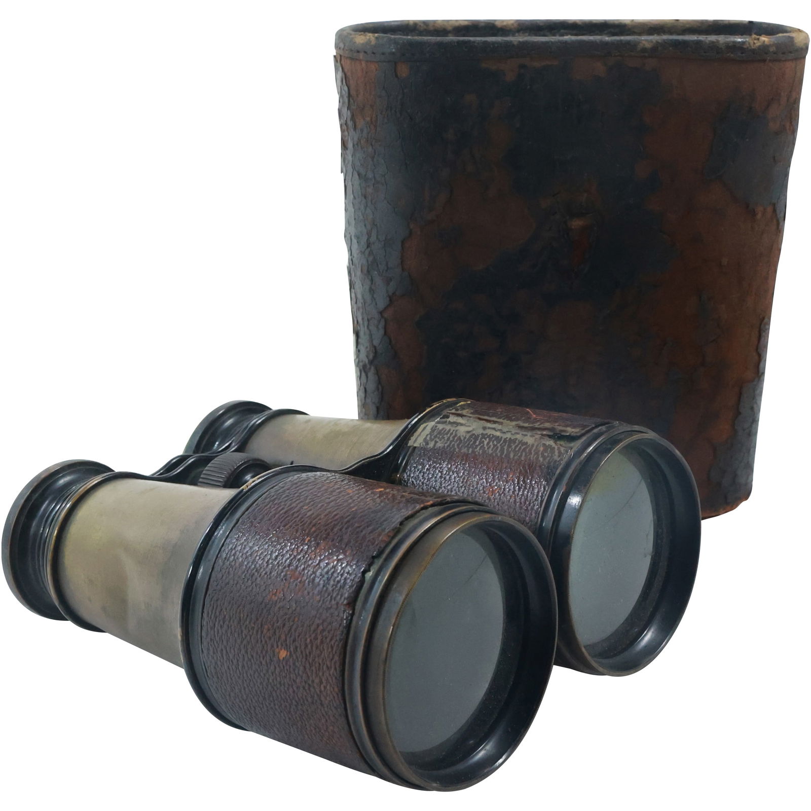 Antique Brass Binoculars in Leather Case (1 of 16)