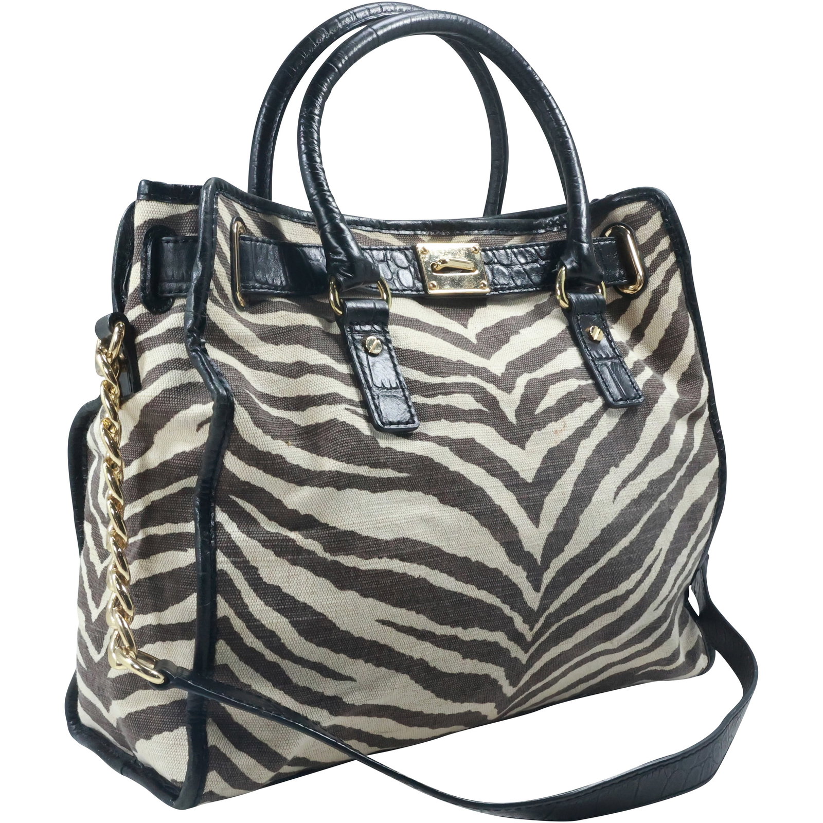 Michael Kors, Handbag, Zebra Pattern Fabric and Leather (1 of 20)
