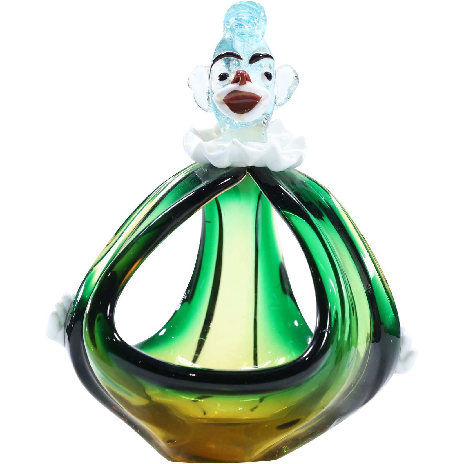 Murano glass clown sculpture Bowl Mid-century Modern. (1 of 11)