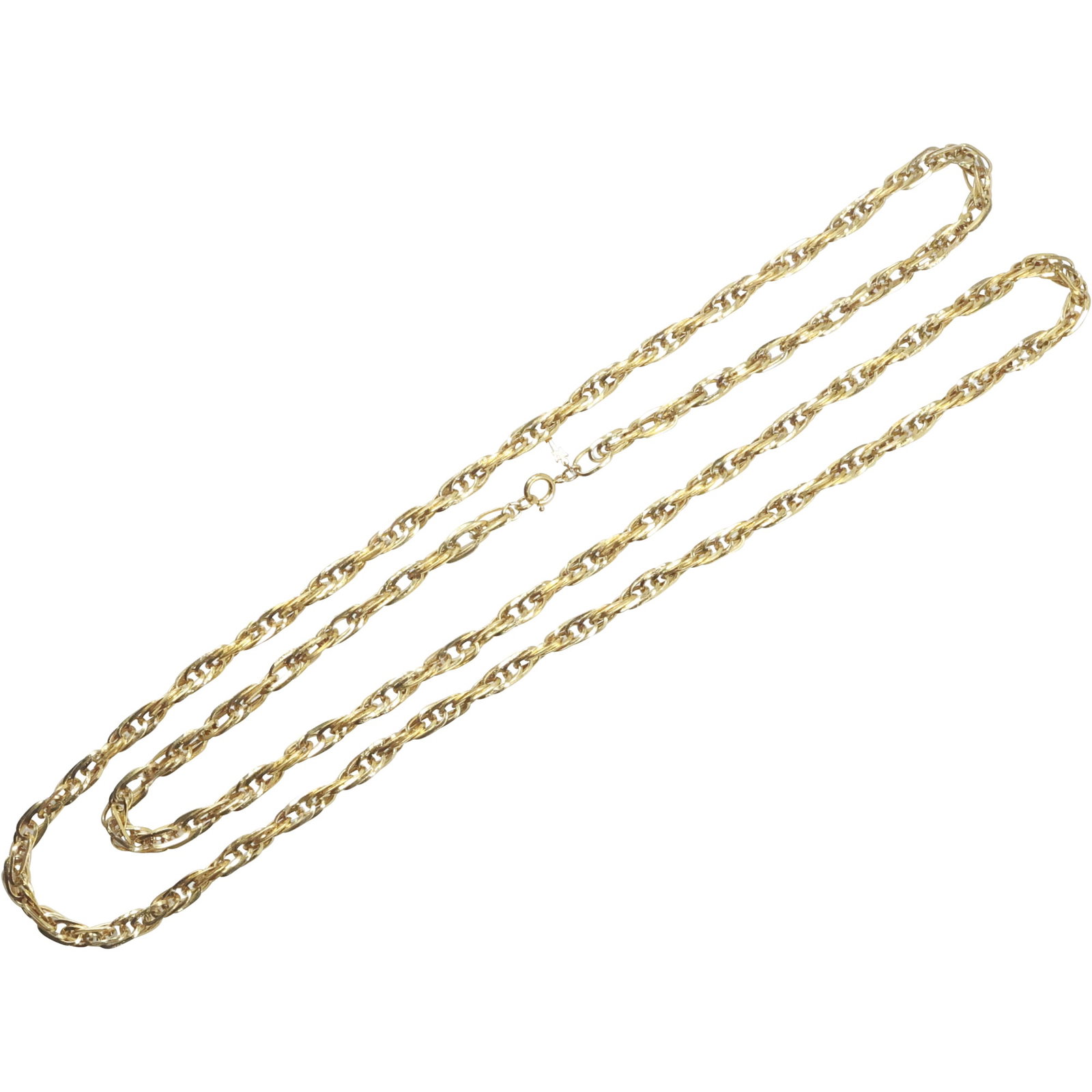 Trifari Crown Gold Tone Chain Link Necklace 48 inches x 1/4 in.: Trifari Crown Gold Tone Chain Link Necklace 48 inches x 1/4 in.