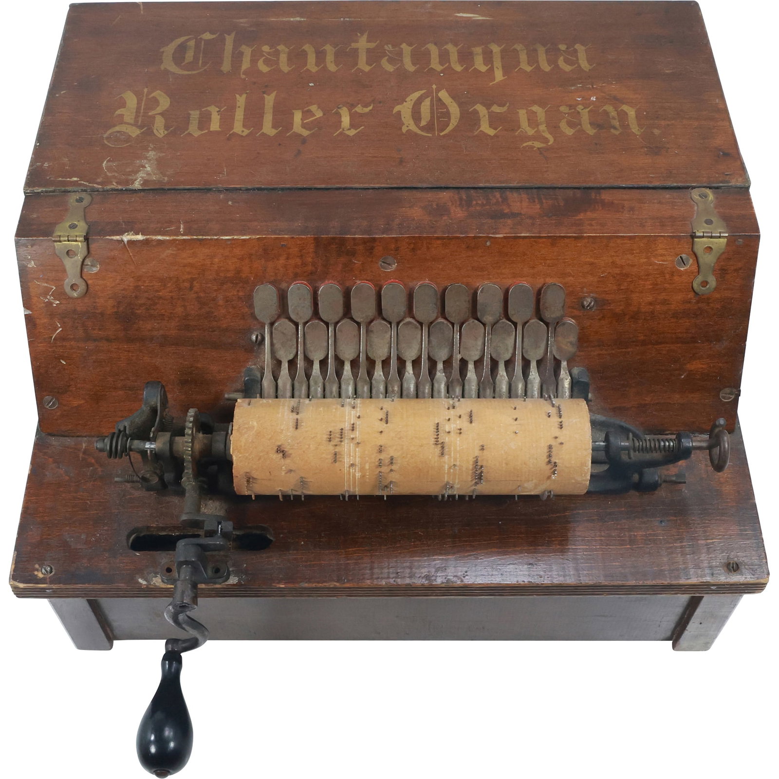 Antique 1800s Table Top Chautauqua Roller Organ 8 in. x 14.5 in. x 12.5 in. (1 of 19)