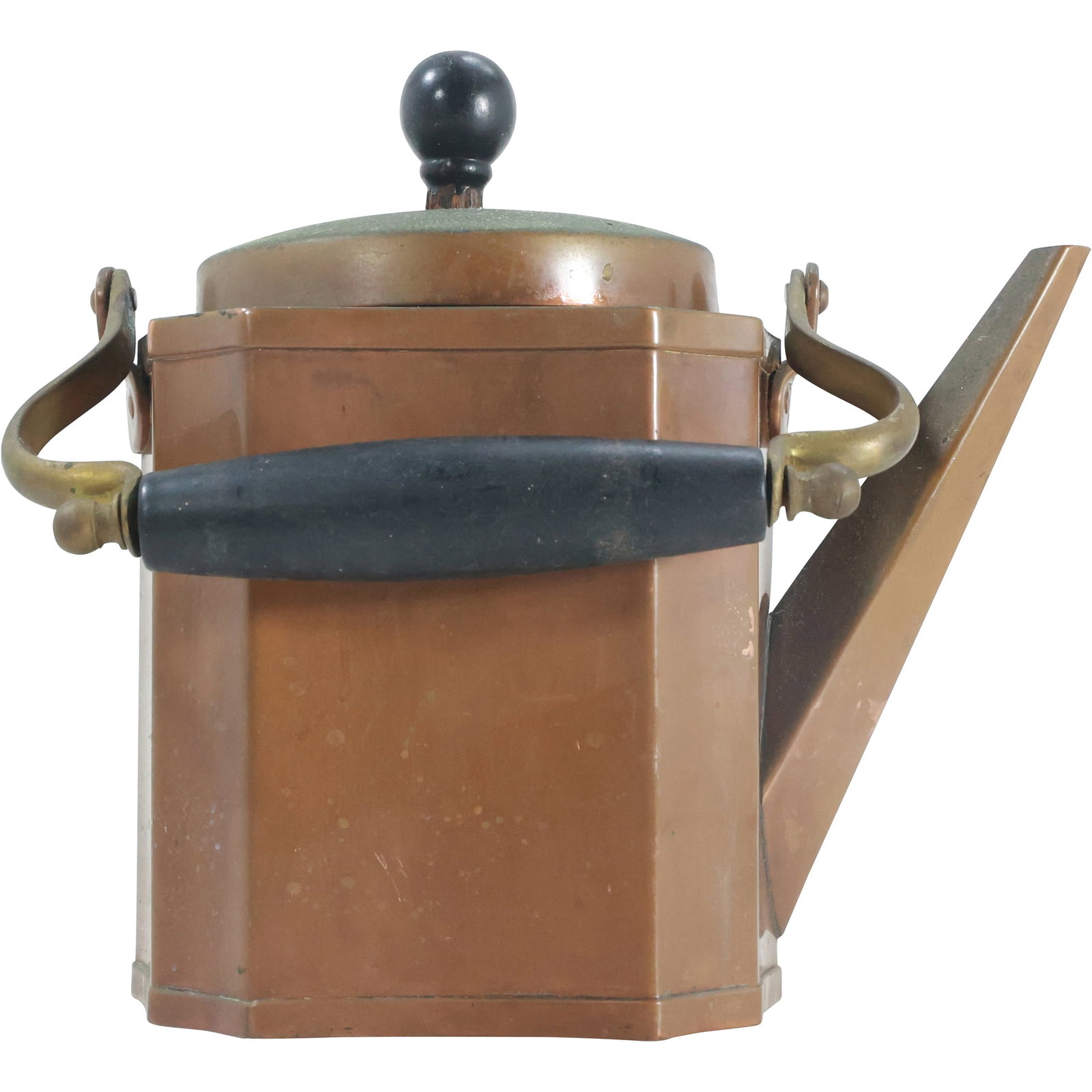 Jos. Heinrichs, Paris - New York, Copper Tea Pot,  7.5 in. height x 8 in. wide (1 of 14)