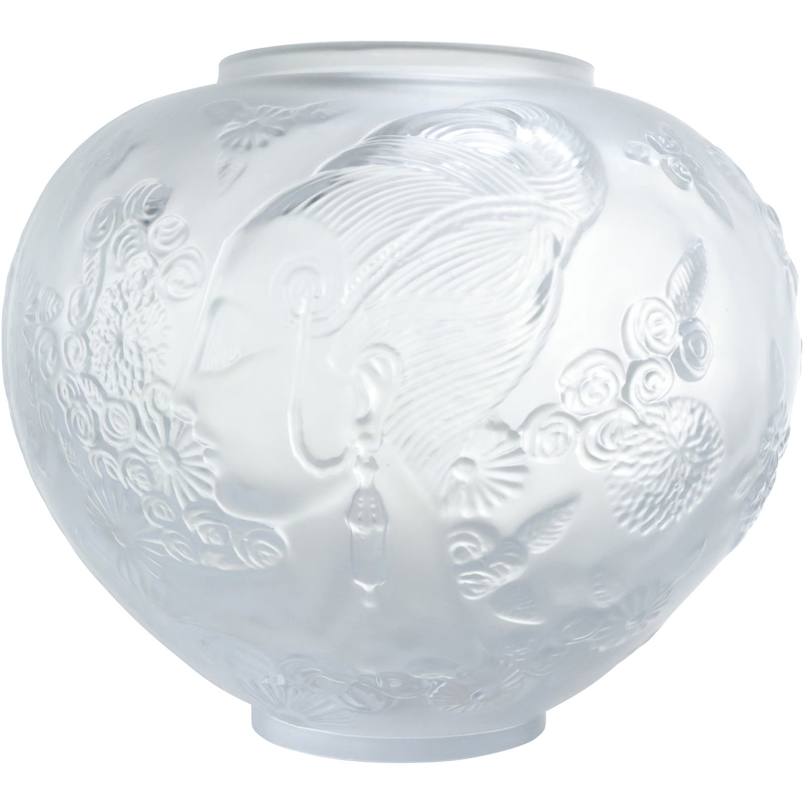 Erte 'Flower Among Flowers' Glass Vase, Signed 1984, Limited Edition (1 of 18)