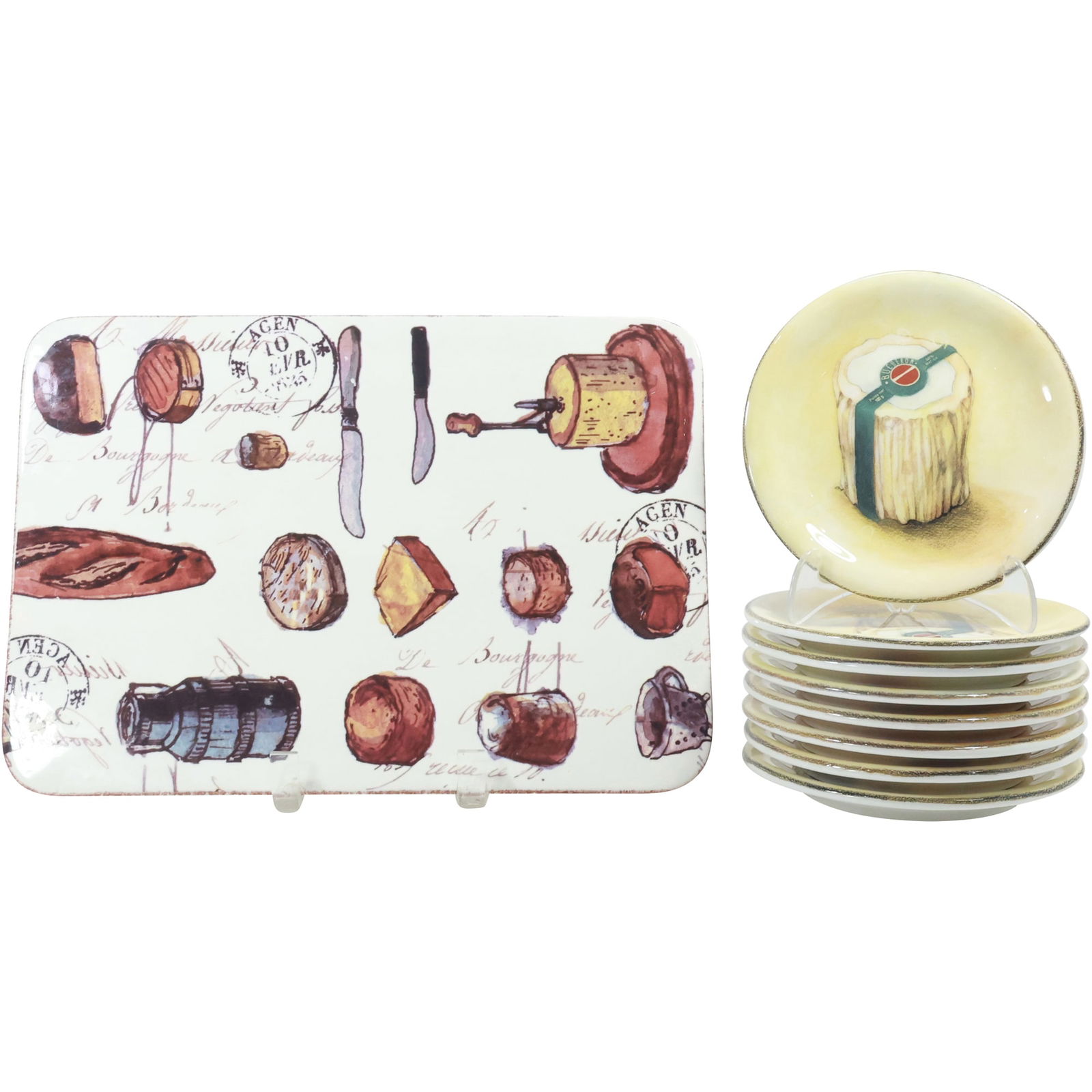 Williams-Sonoma Cheese and Appetizer Plate Set with Rectangular Tray (1 of 20)