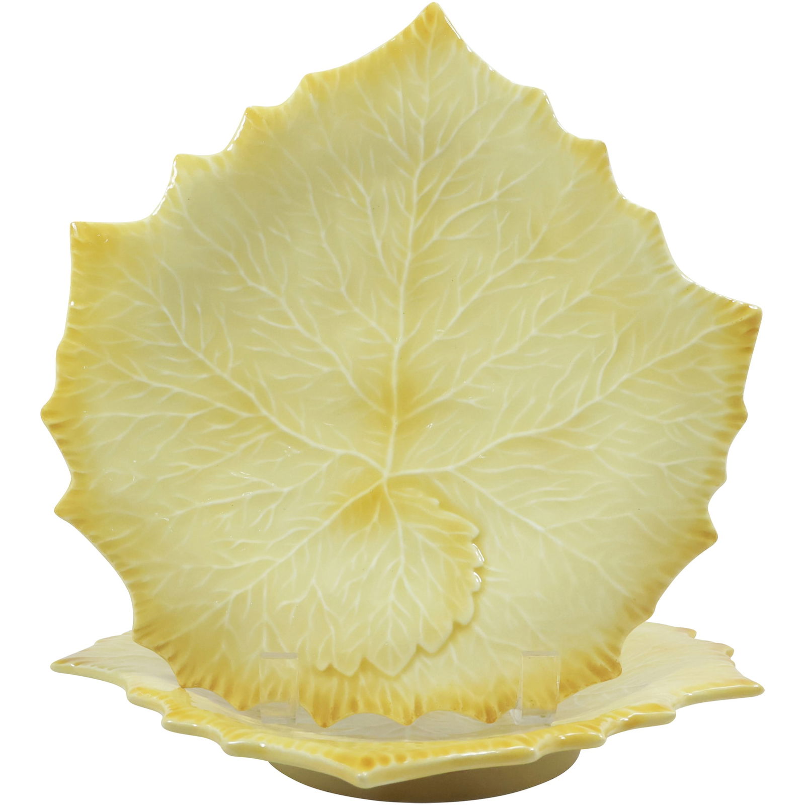 Williams Sonoma Yellow Leaf Dinner Plates, 10" - Italian Holiday Party Fall Decor (1 of 13)