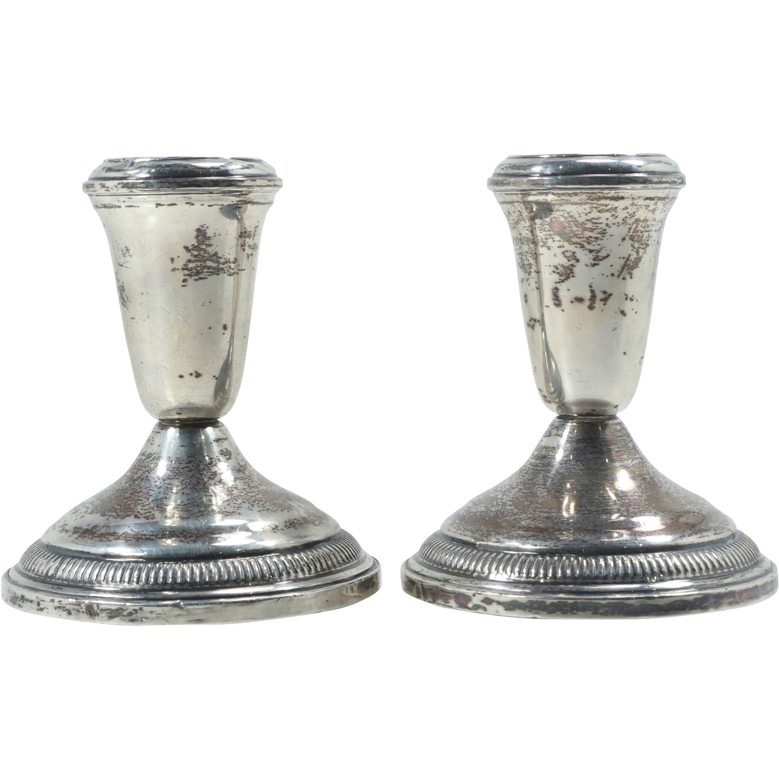 Pair of Vintage Sterling Silver Weighted Candlesticks (1 of 11)
