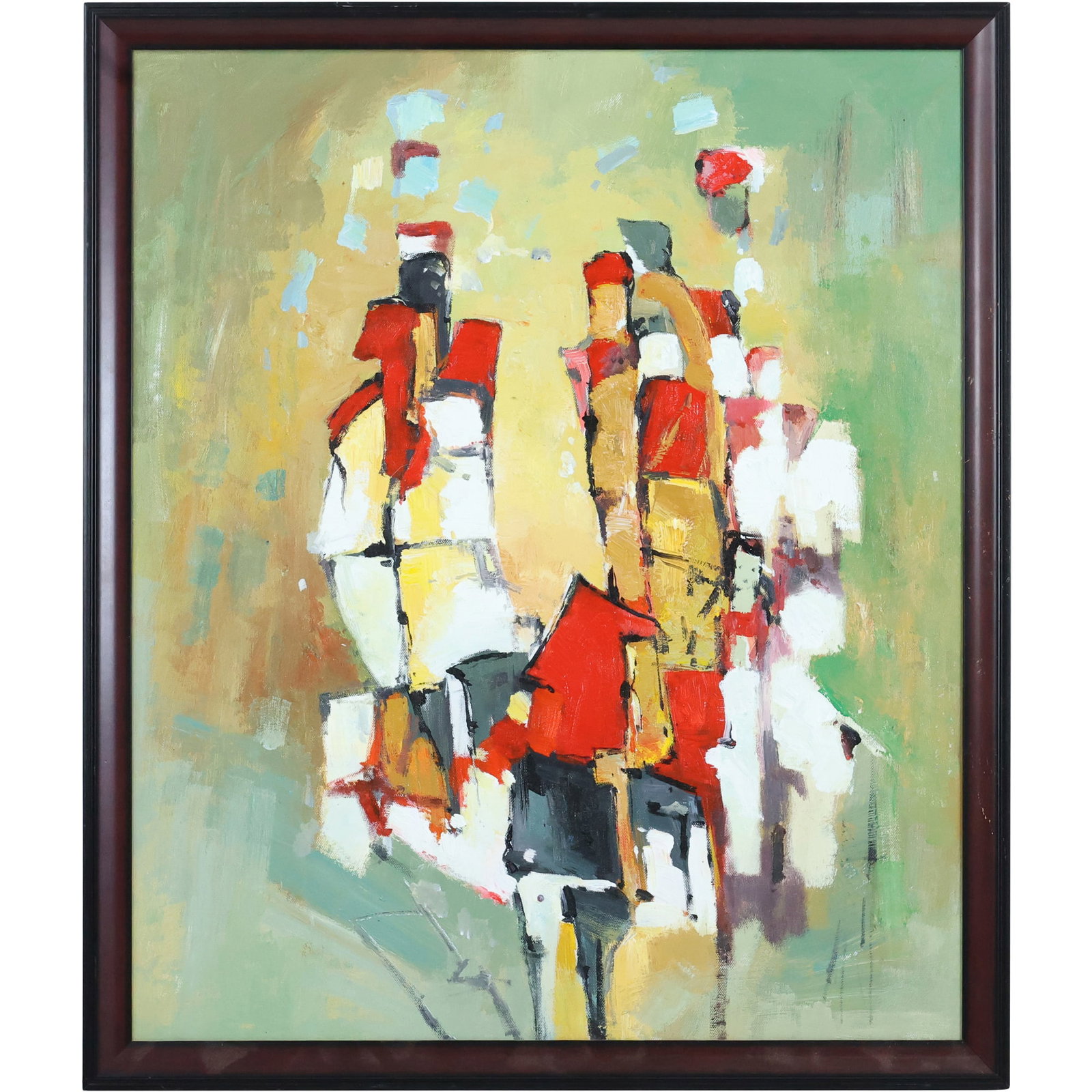 20th C. Oil Painting Abstract Composition, Framed (1 of 13)
