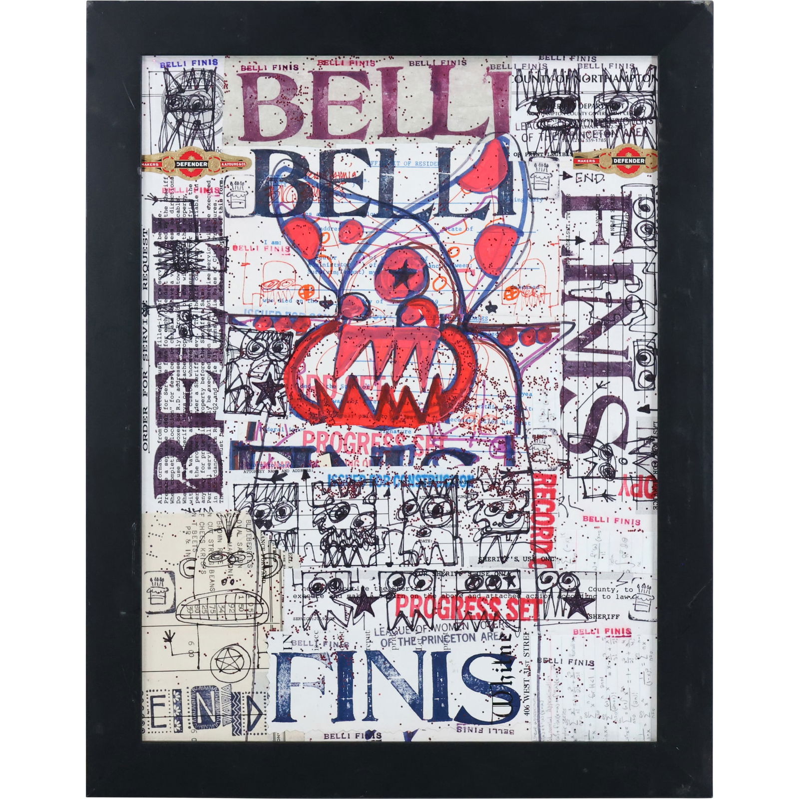 Wayne Cunningham, 20th C. American, Mixed Media Abstract Figure Collage Composition (1 of 16)