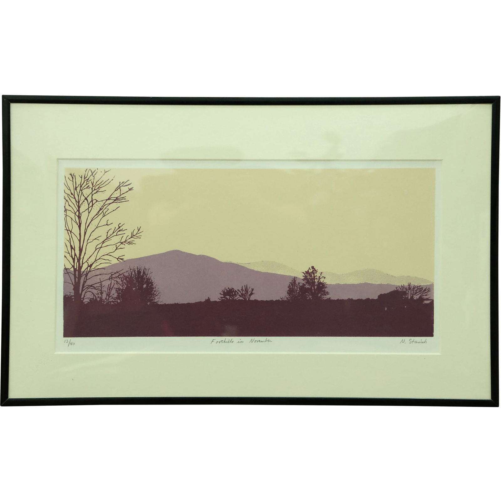 Signed N Starich "Foothills in November" 13/40 Lithograph Countryside Scene (1 of 10)