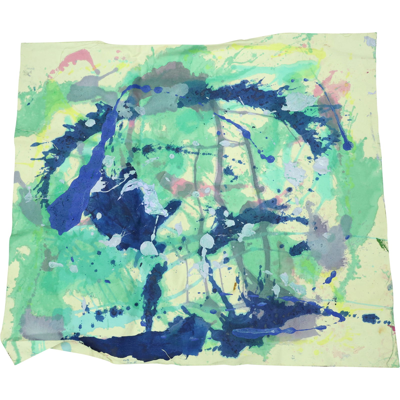 Signed Asarian '98 Abstract Drip Style on Linen (1 of 14)