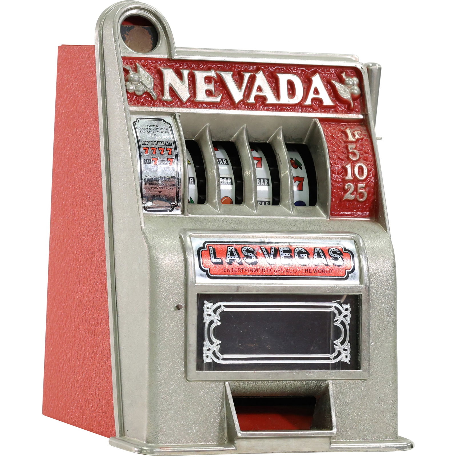 Novelty Vintage Desk Top "Nevada" Slot Machine, Cast Metal, Original Paint (1 of 11)