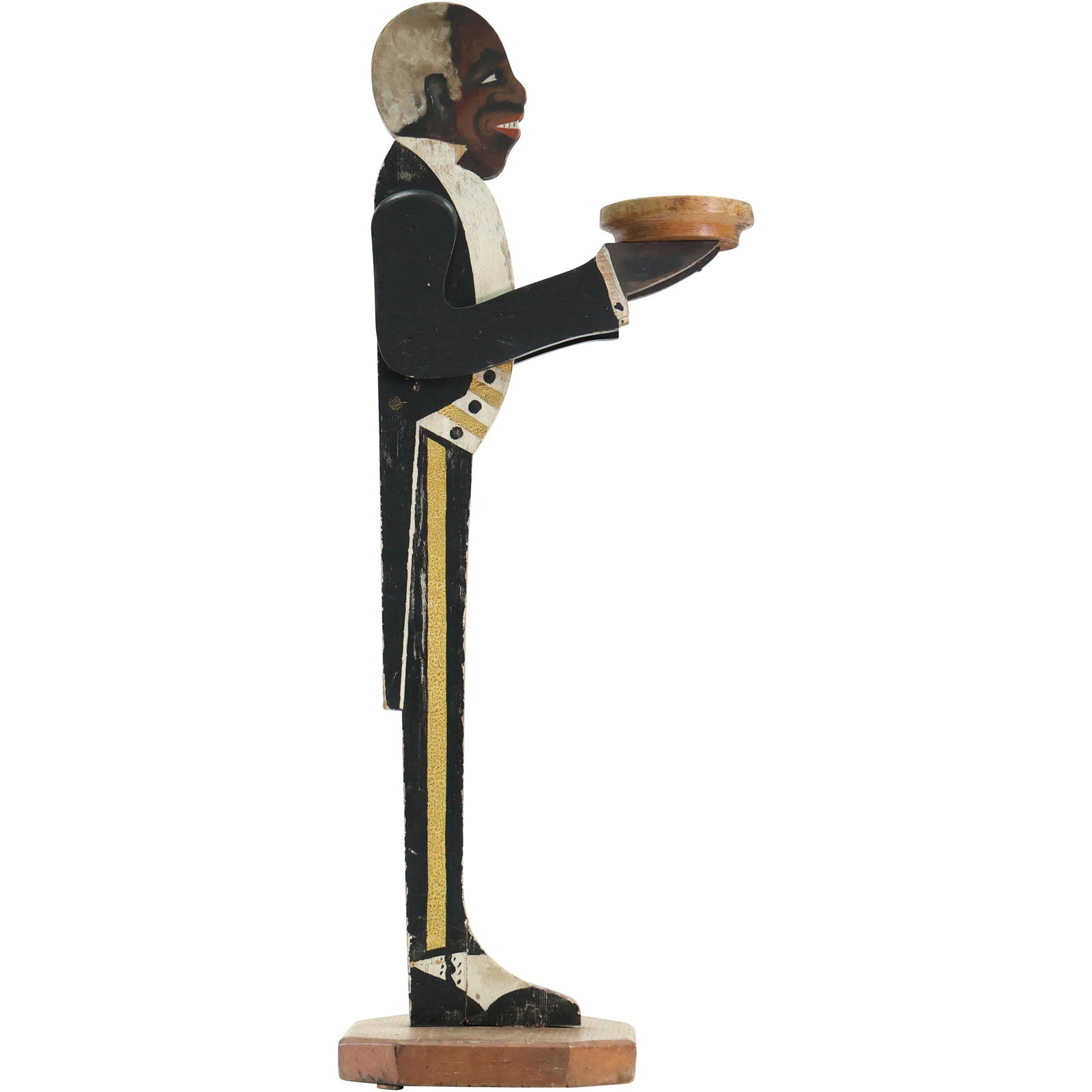 Vintage Wooden Standing African-American Butler Figure 34.5 in. height, in original paint (1 of 15)