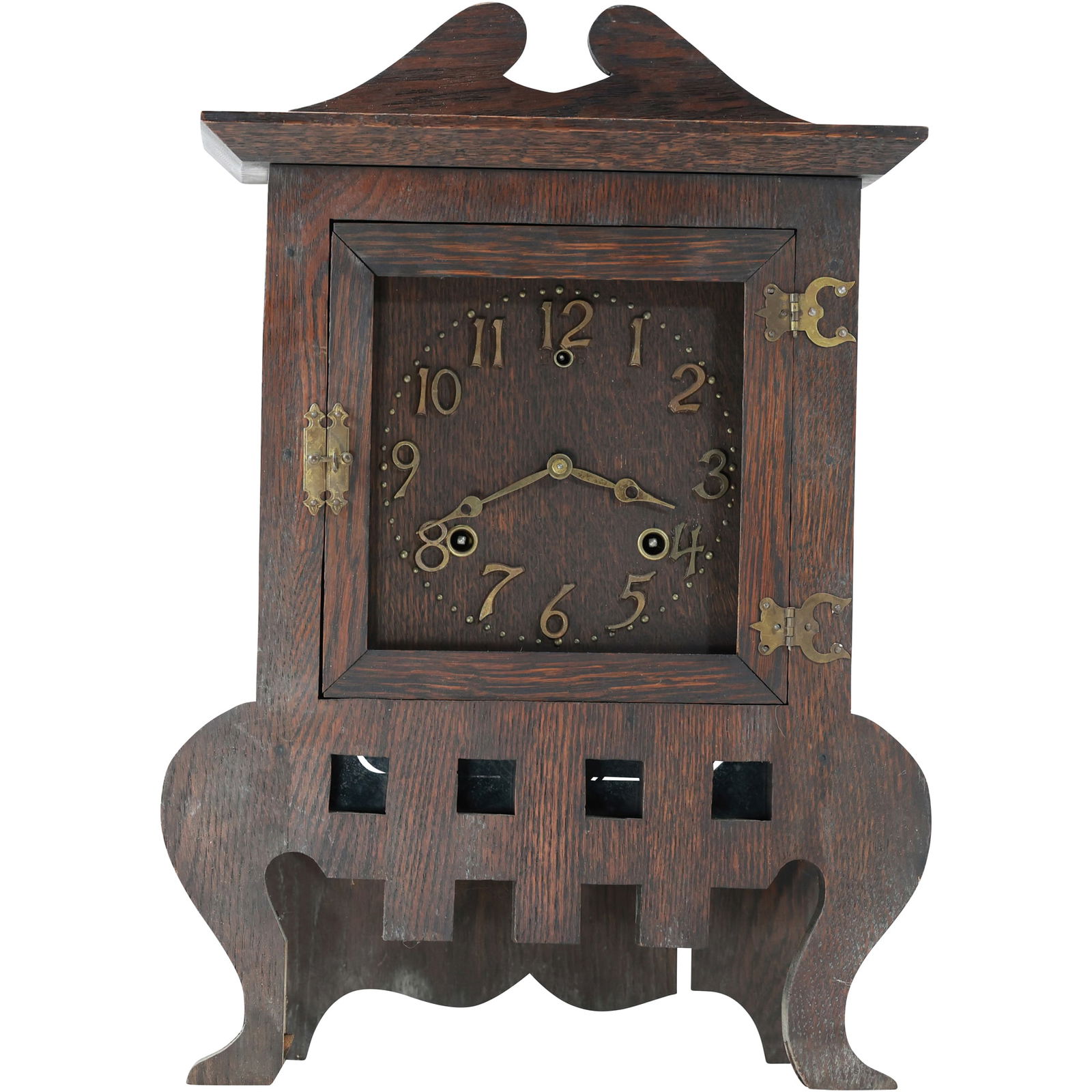 Circa 1910 Sessions Mission Oak Arts and Crafts Mantle Clock 18 in. height x 12.5 in wide (1 of 12)