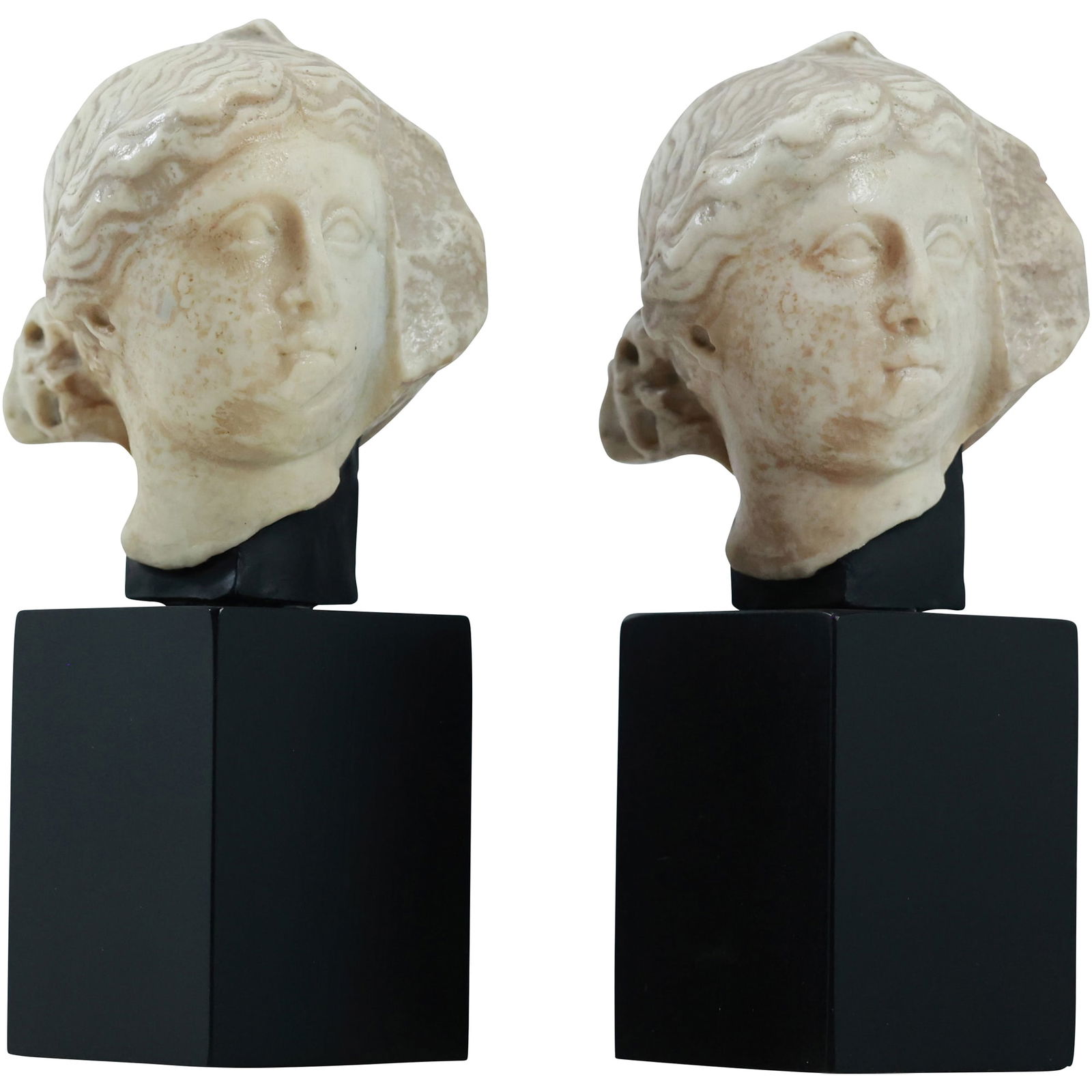 [2]  Museum Copy Composite Greek Head Busts on Pedestal Stands 8 in. height (1 of 10)