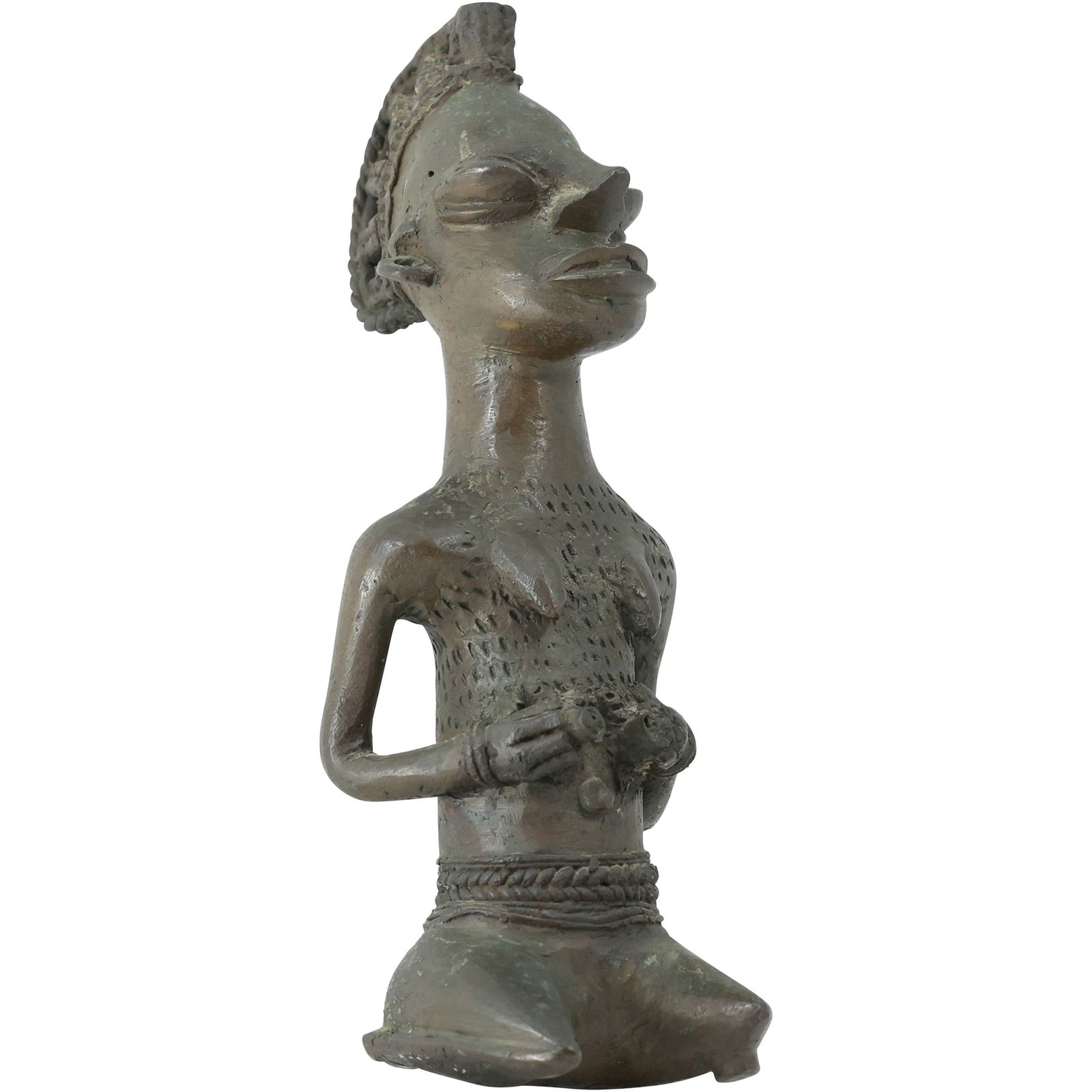 Igbo Bronze Figurine - African Tribal Art Sculpture (1 of 13)